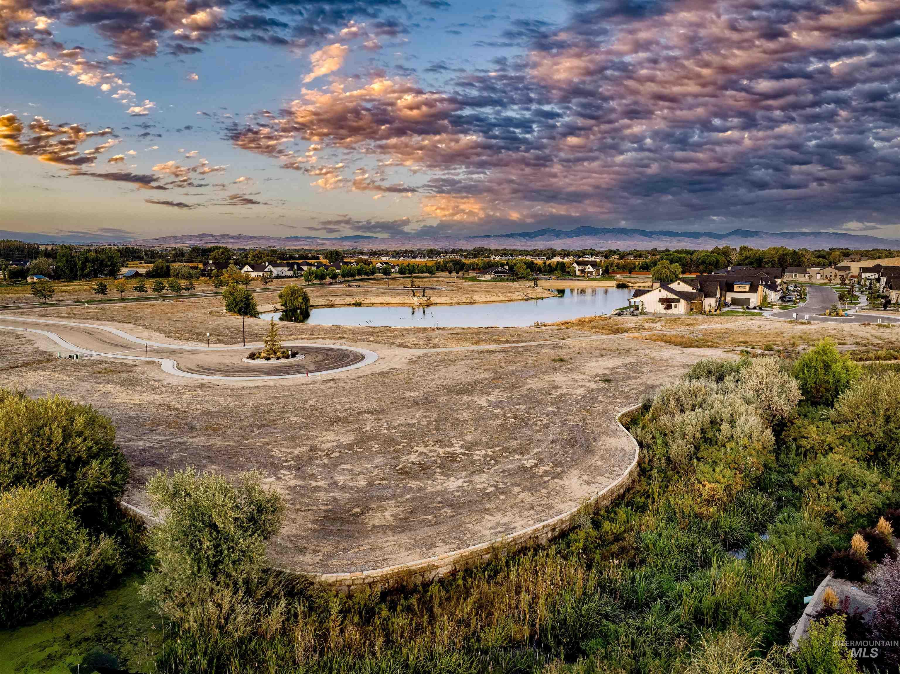 Drone / aerial view of a nearby body of water
