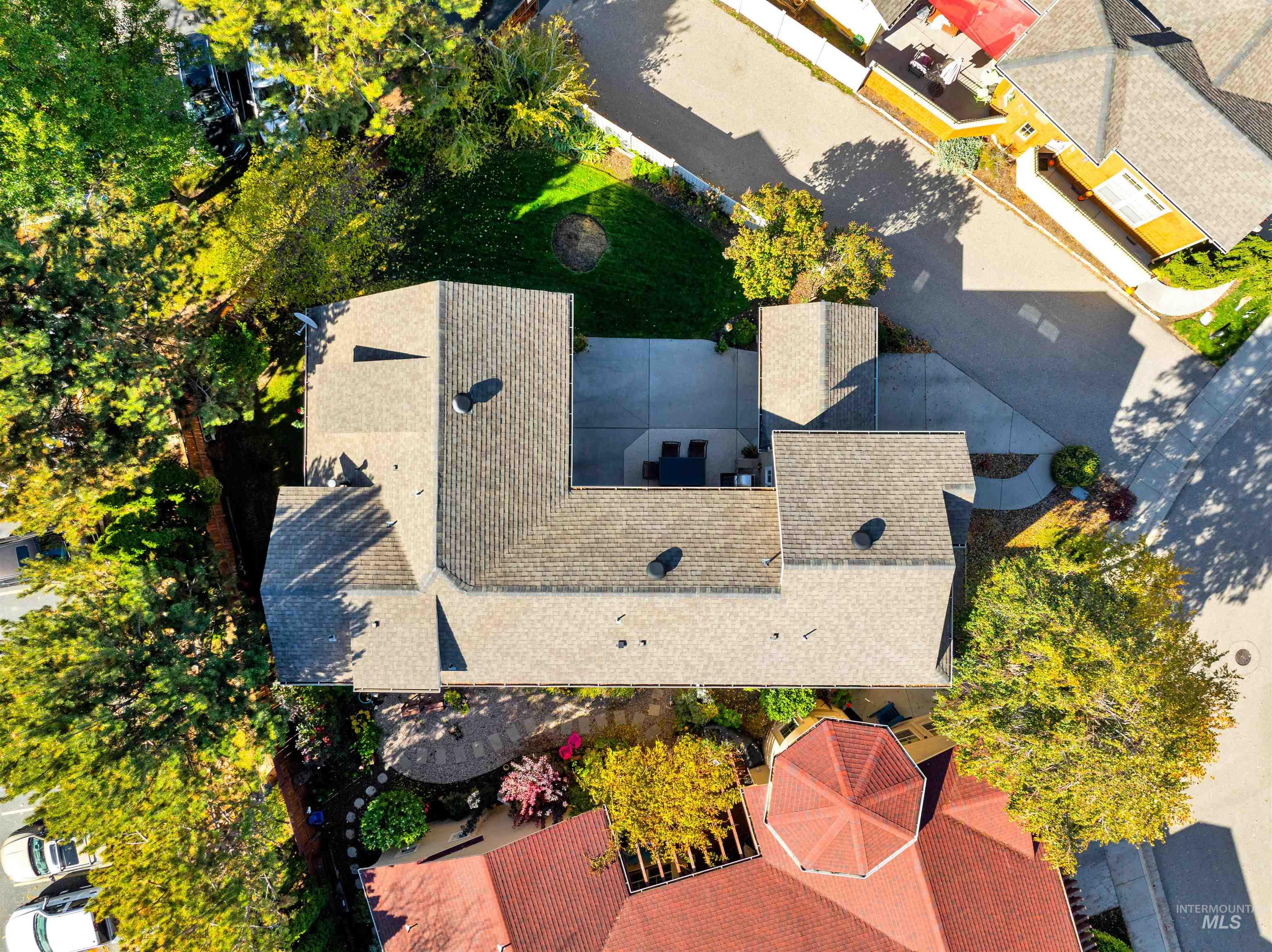 View from above of property