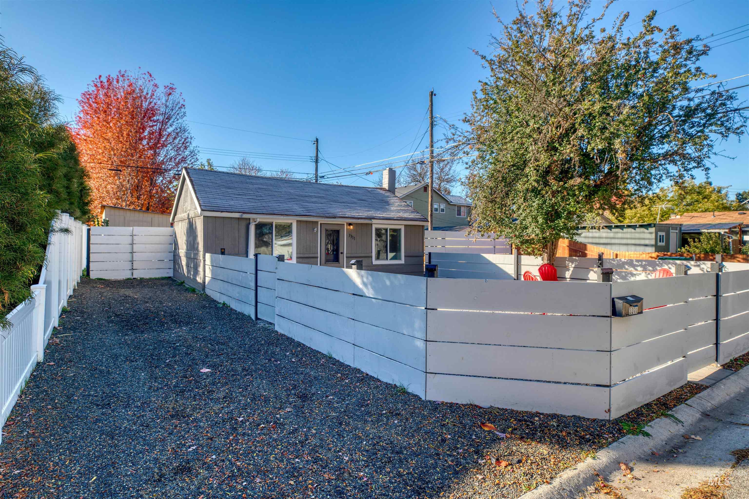 Bungalow-style house featuring a fenced backyard
