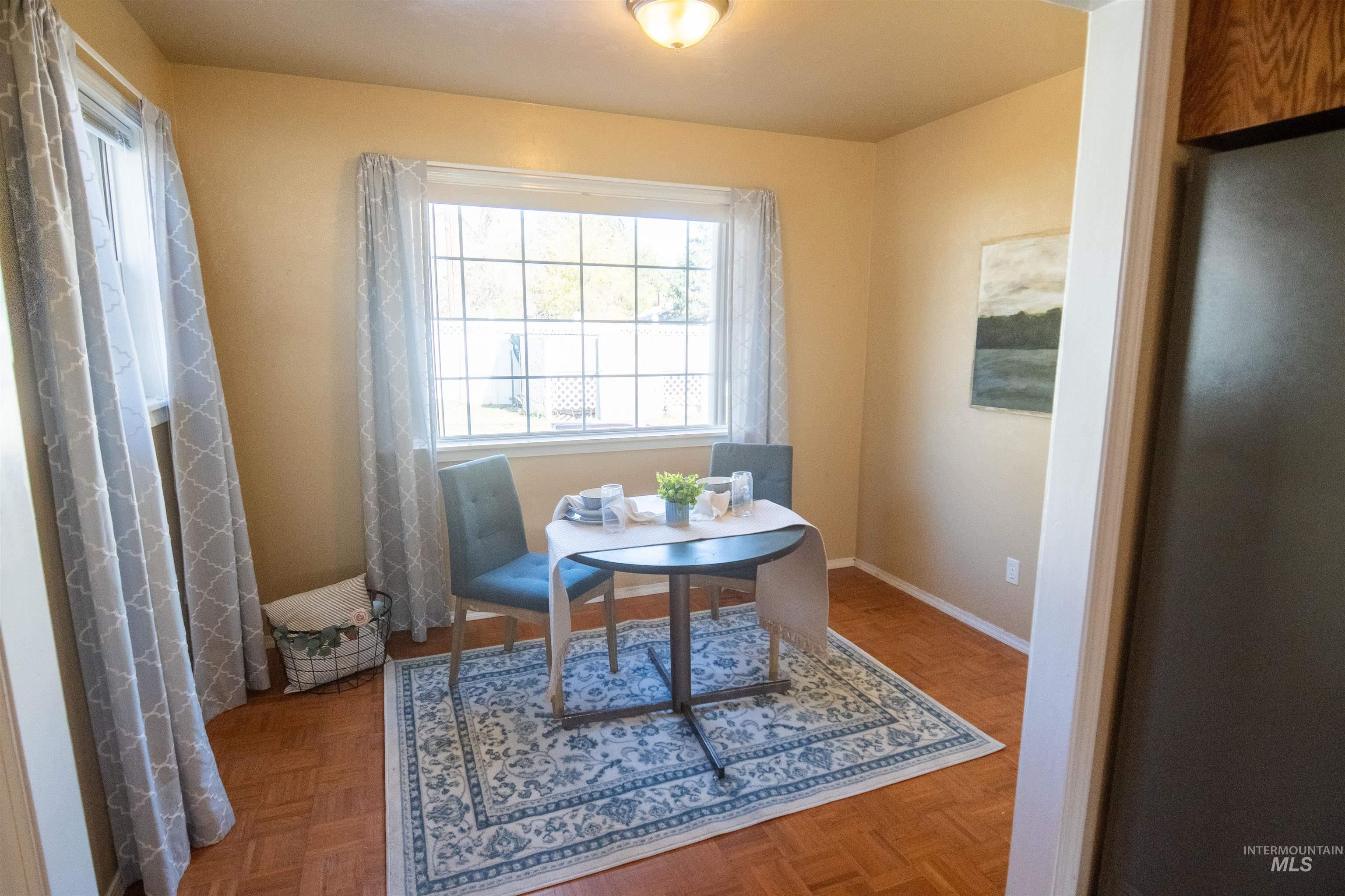Dining space featuring baseboards