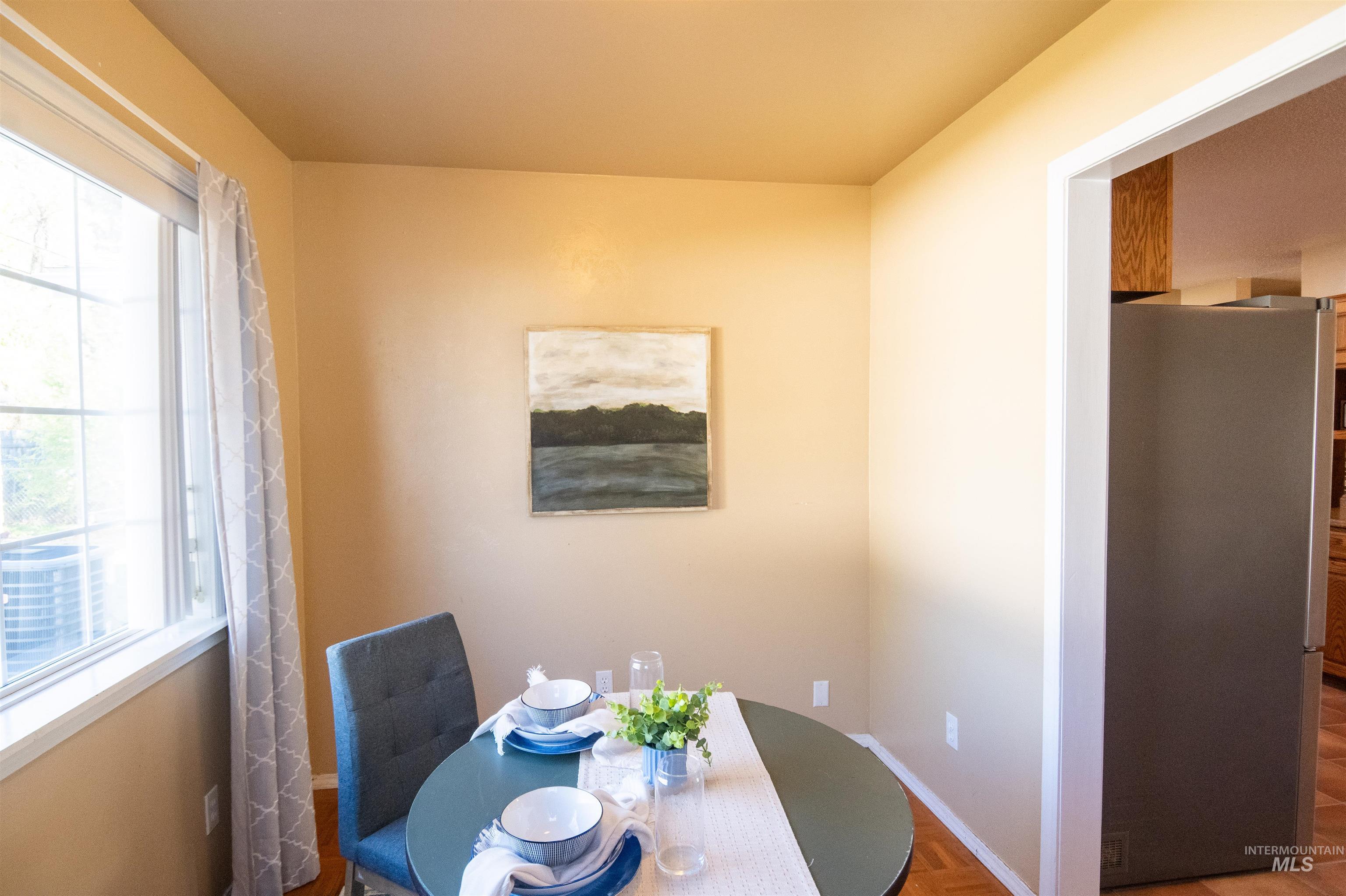 Dining room with baseboards