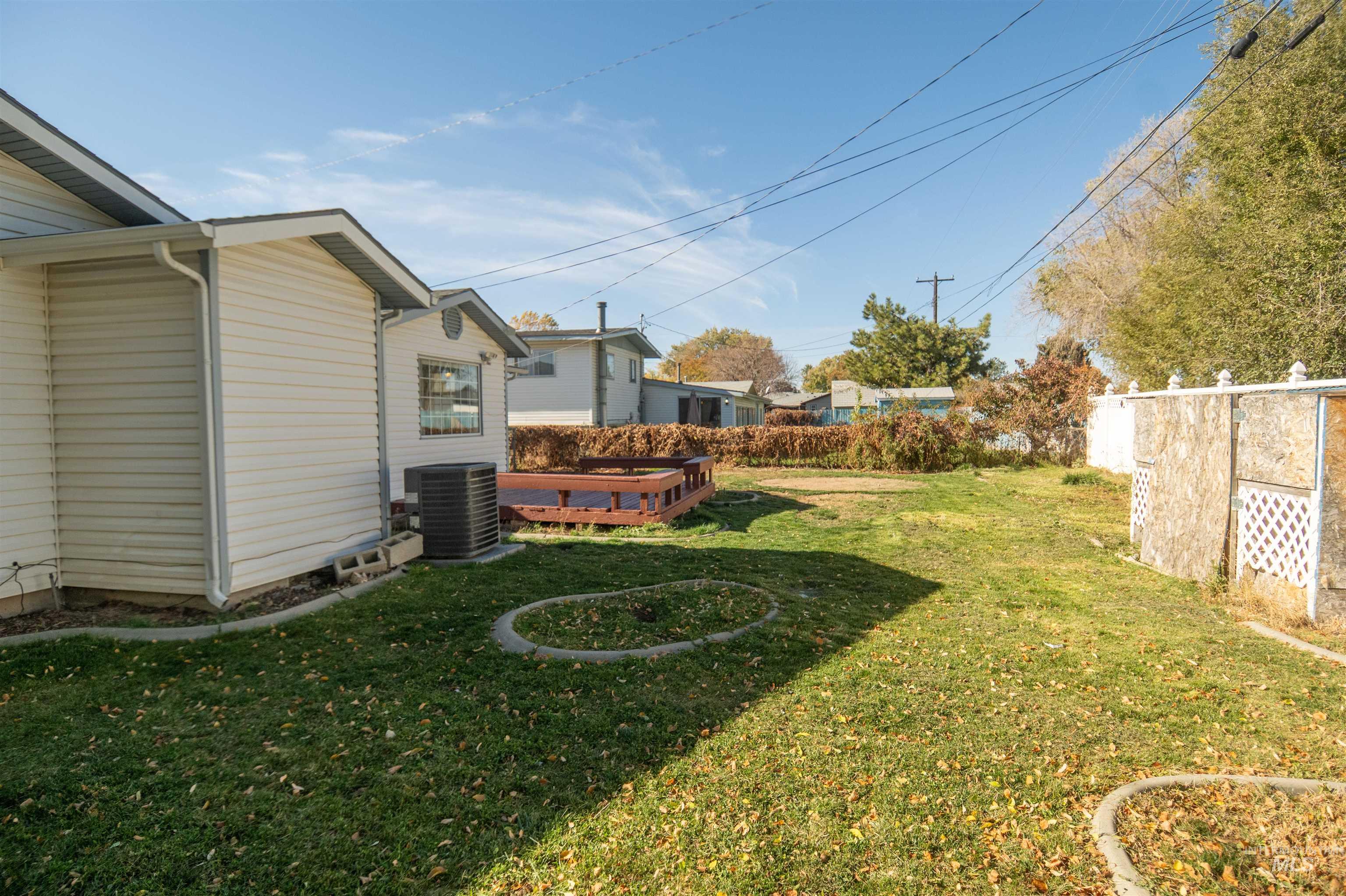 View of yard featuring a deck