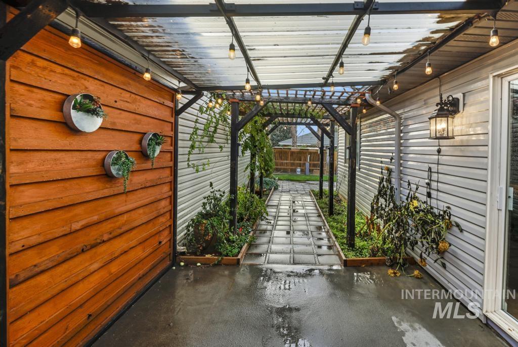 View of patio / terrace featuring a pergola