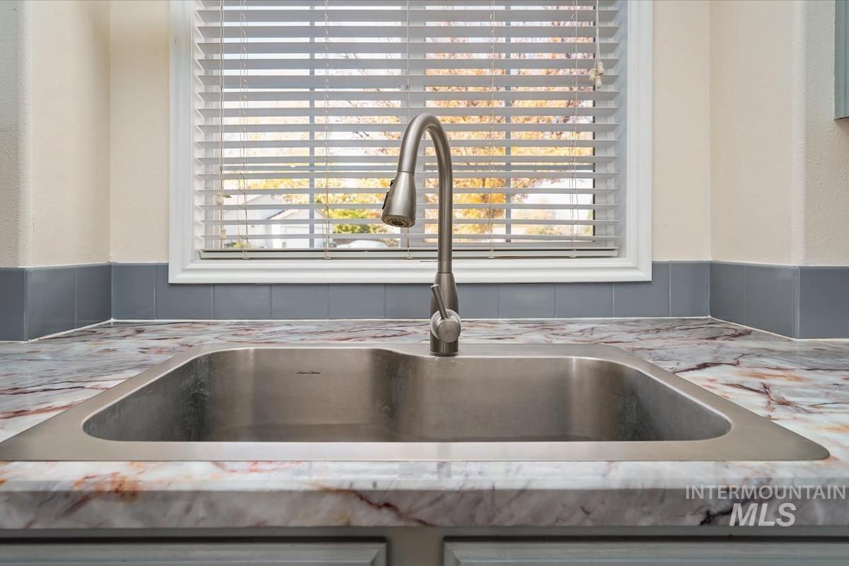 Kitchen view of a sink