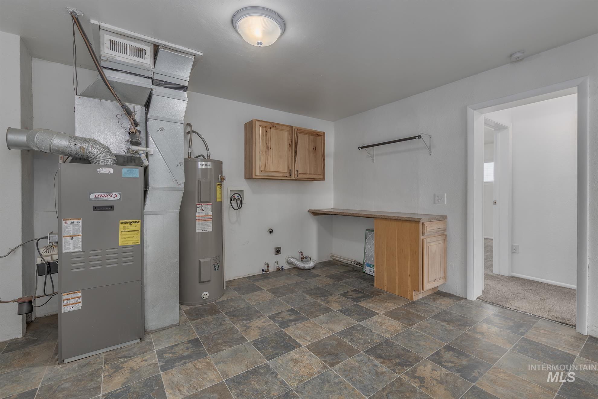 Utilities featuring electric water heater