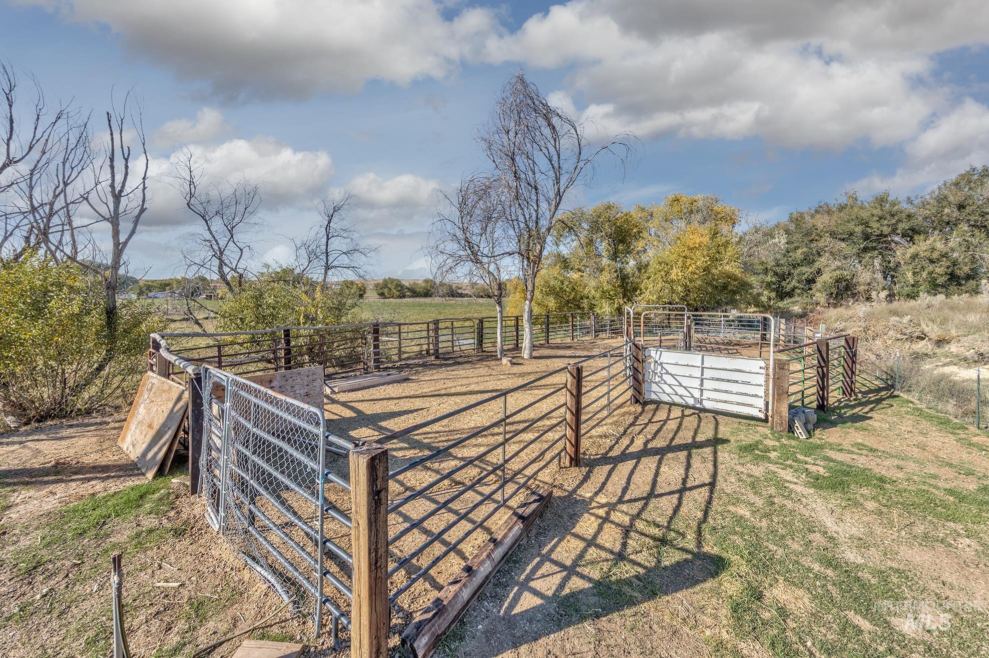 View of yard featuring a view of countryside and an outbuilding