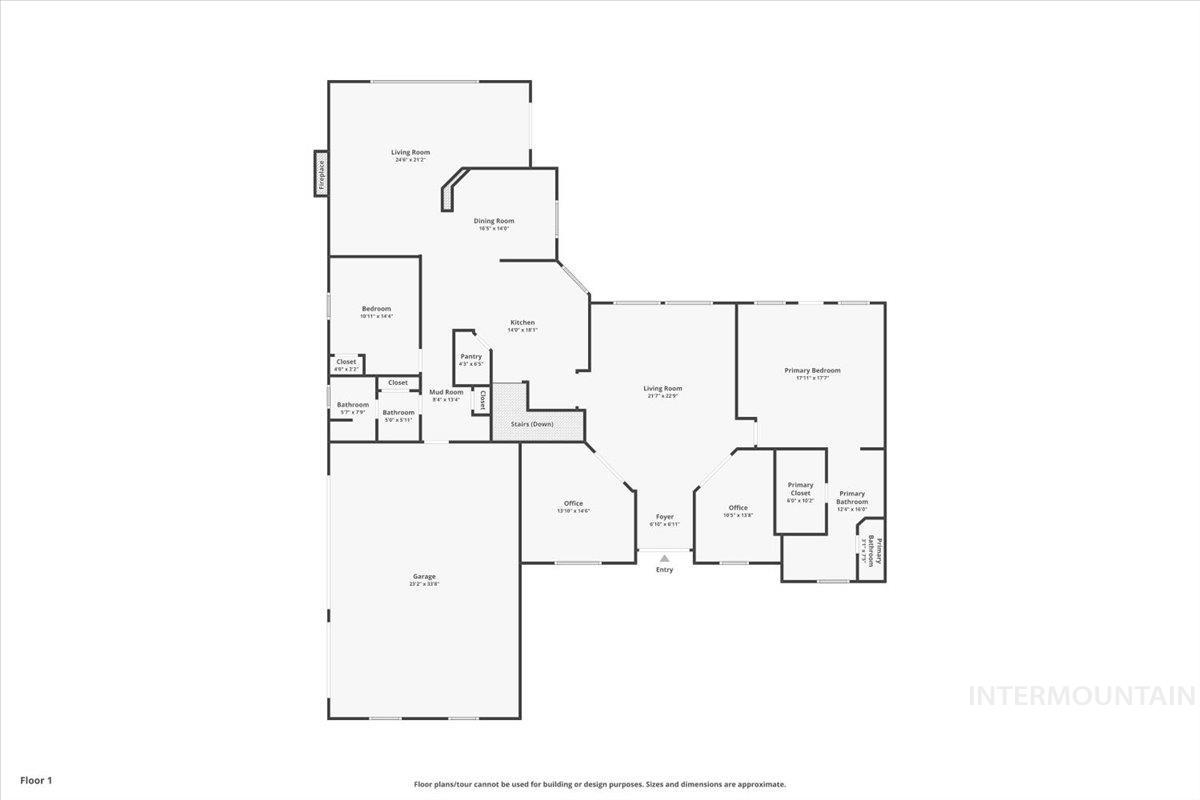 French country inspired facade with a front lawn, an outbuilding, stucco siding, and a garage