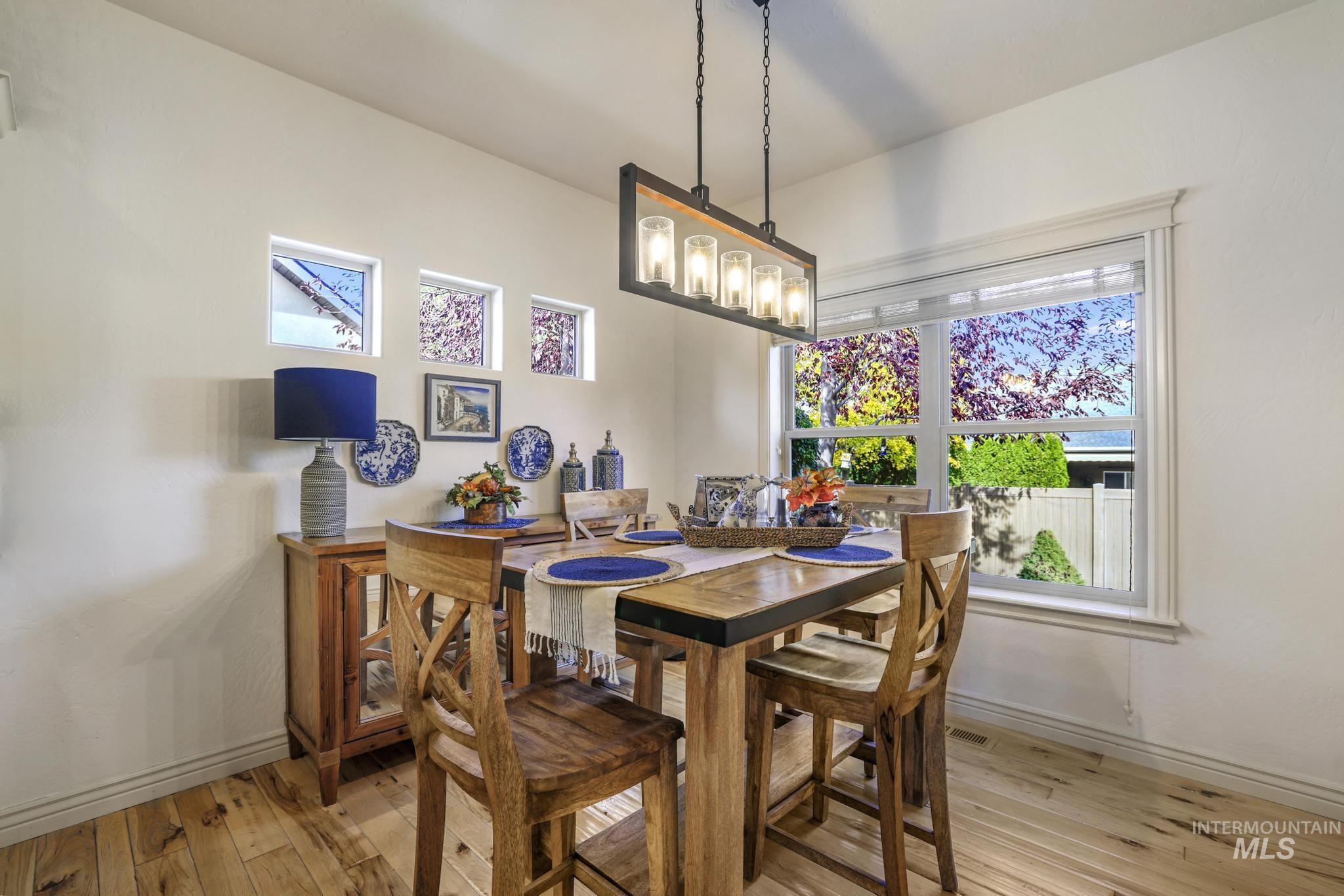Dining room featuring light wood-style flooring