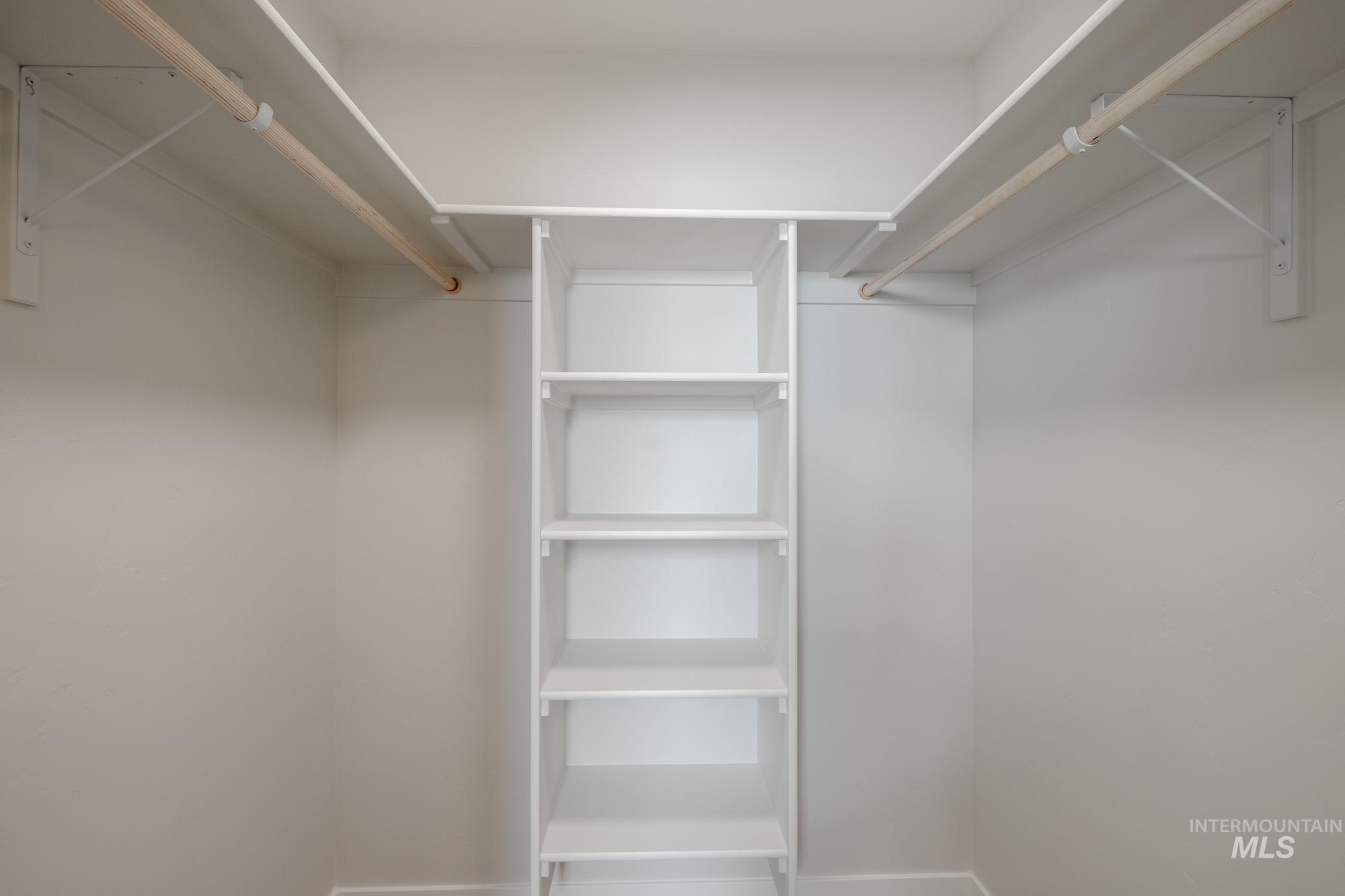 View of walk in closet