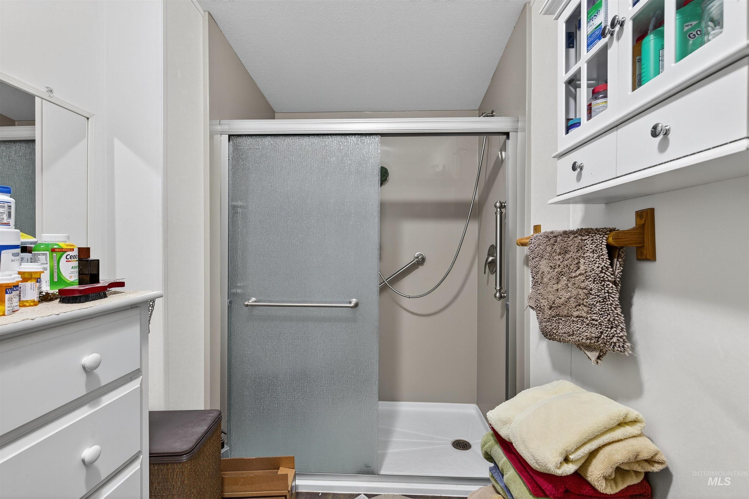 Bathroom with a shower stall
