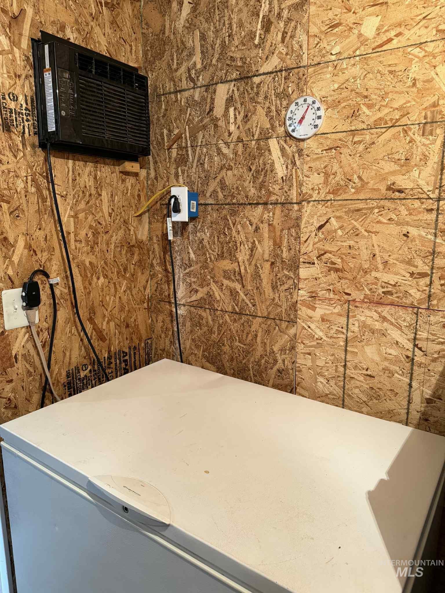 Detailed view of an AC wall unit