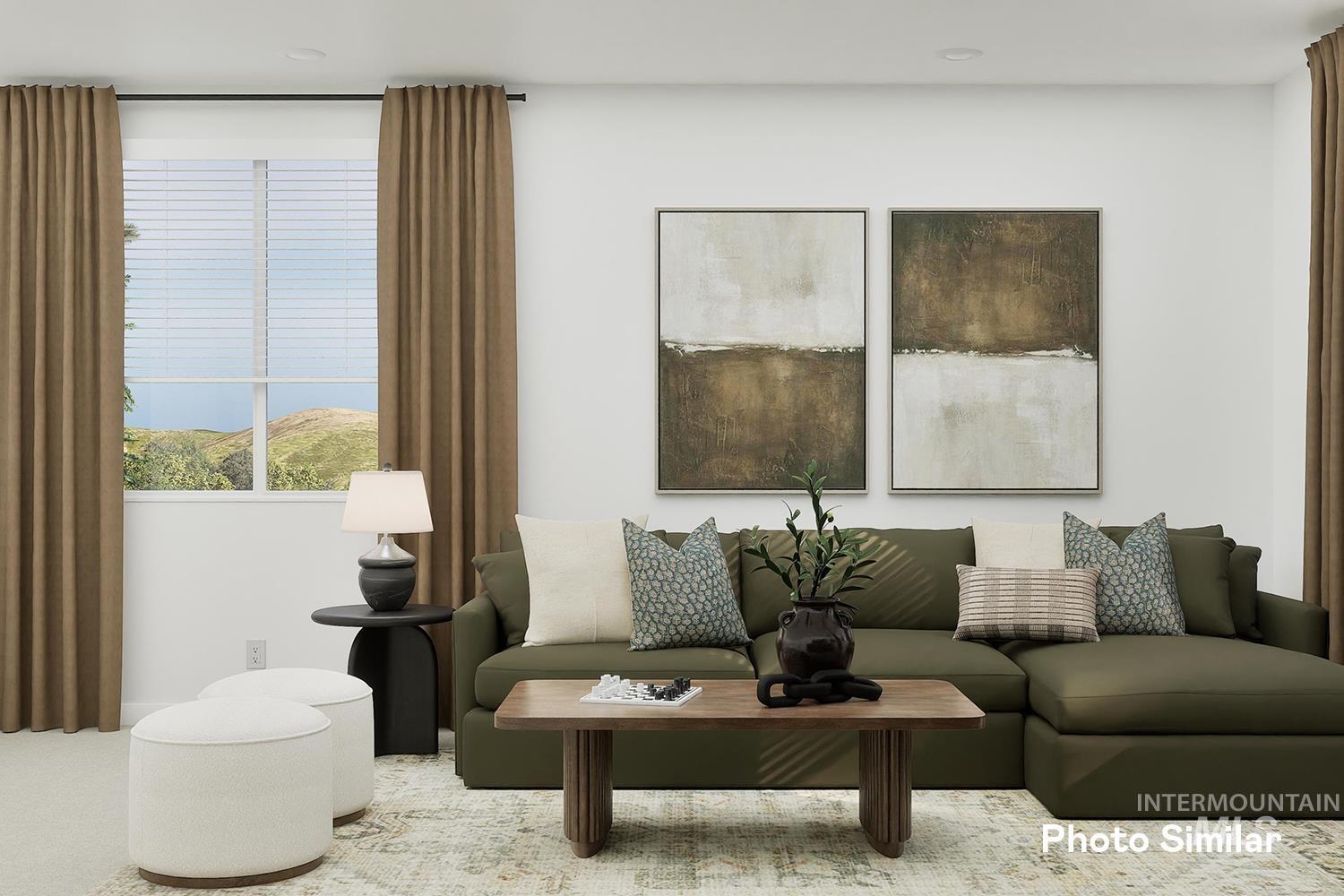 View of carpeted living area