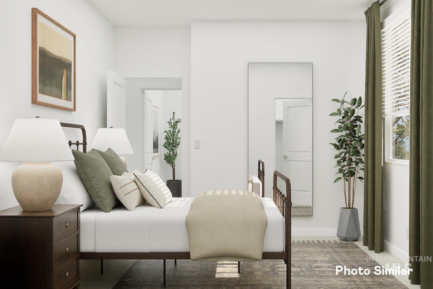 Bedroom with baseboards