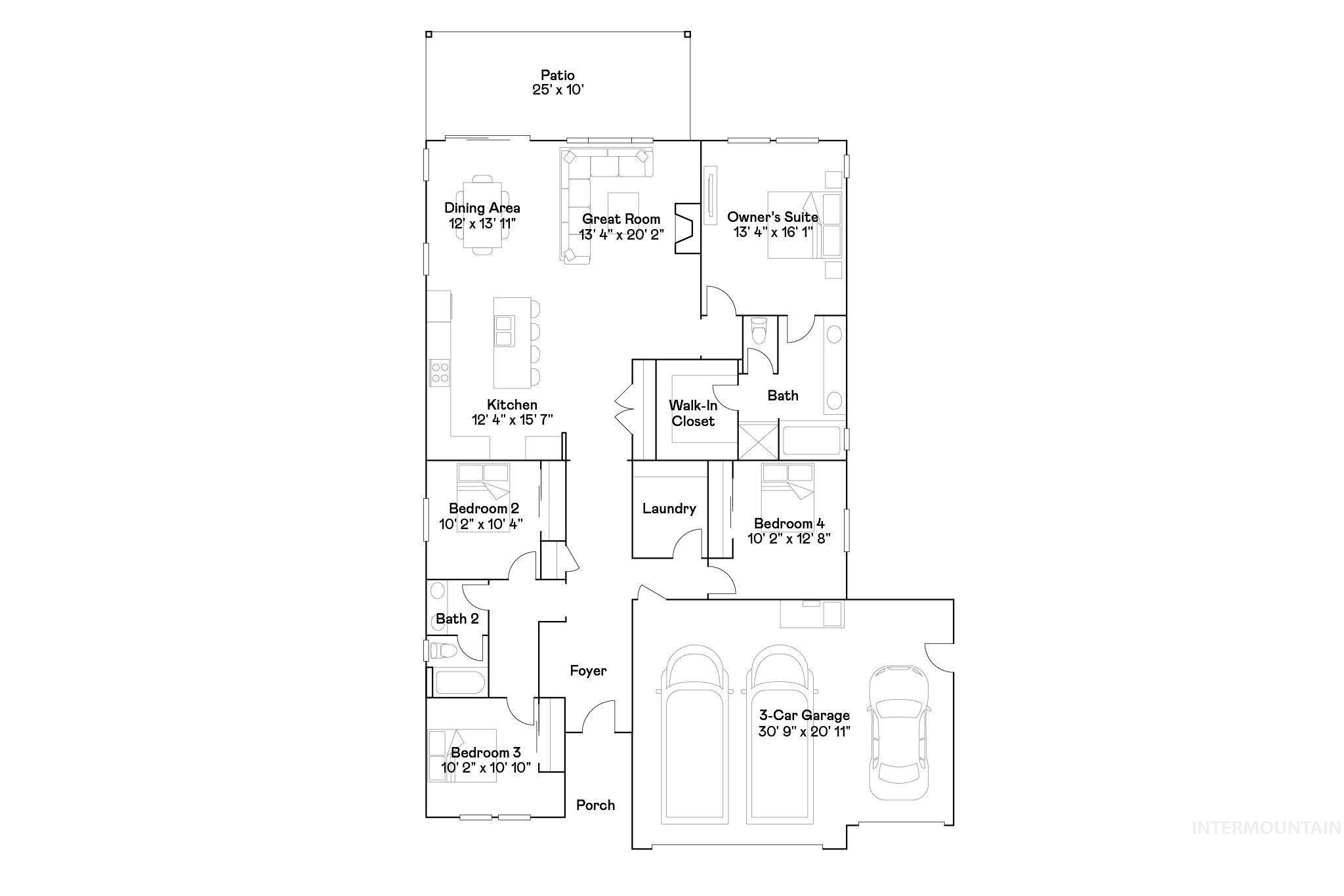 3630 S Angel Falls Way, Nampa, Idaho 83686, 4 Bedrooms, 2 Bathrooms, Residential For Sale, Price $570,900, 98966479