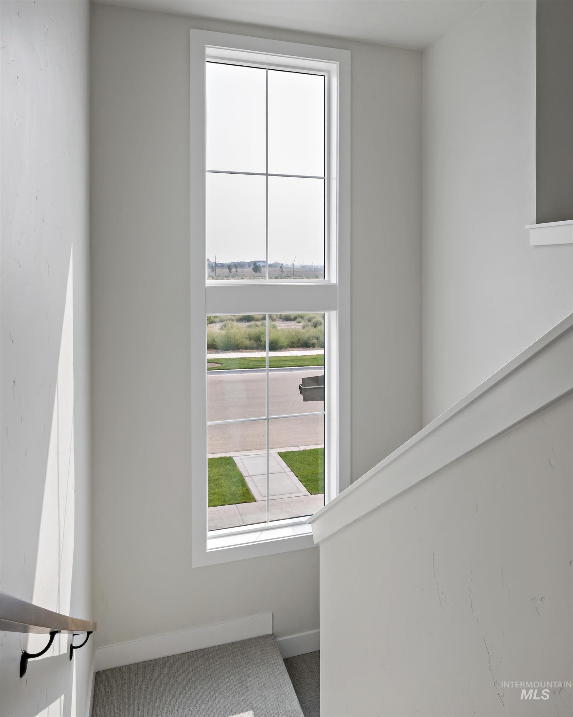 Stairway with baseboards