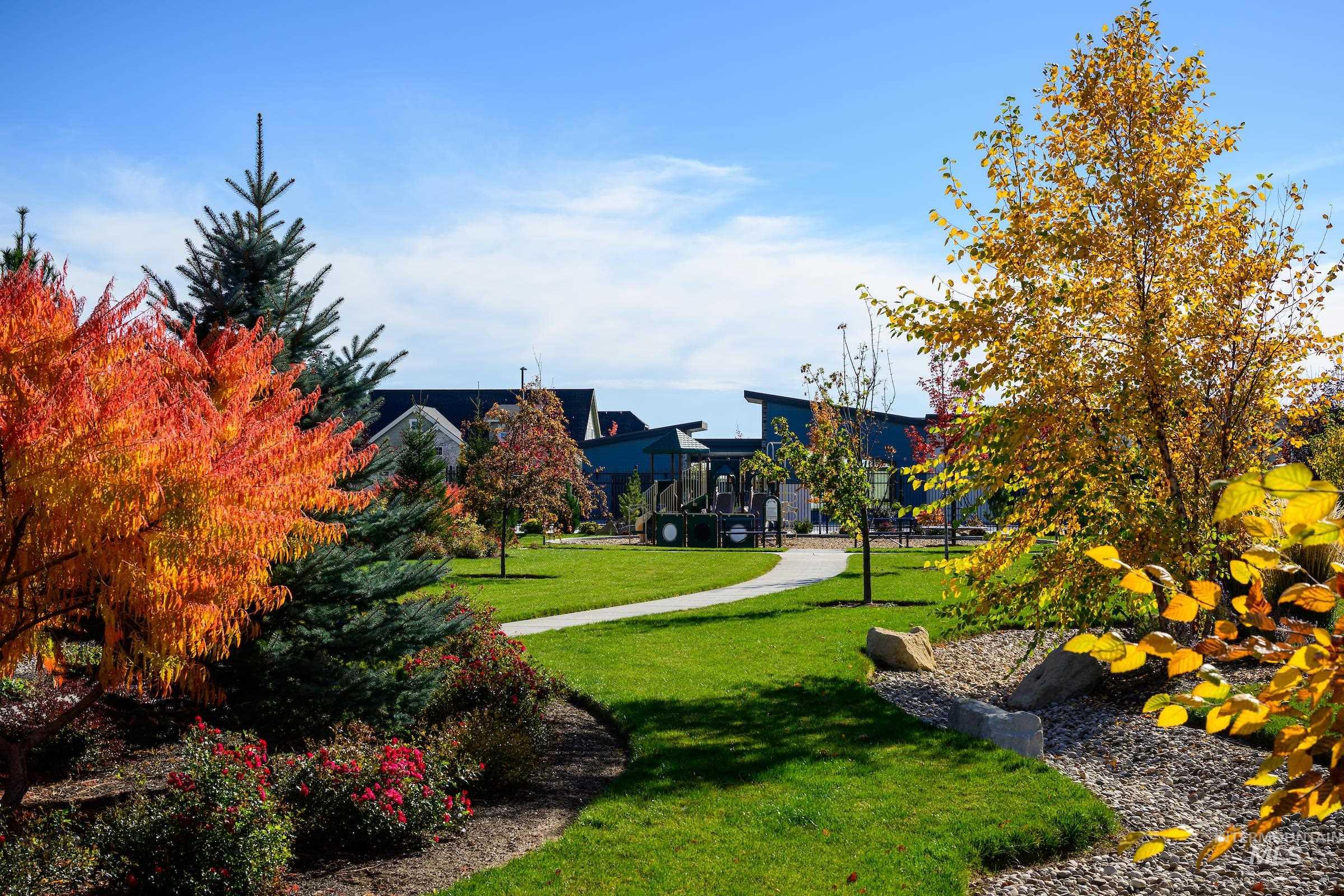 Surrounding community with a yard