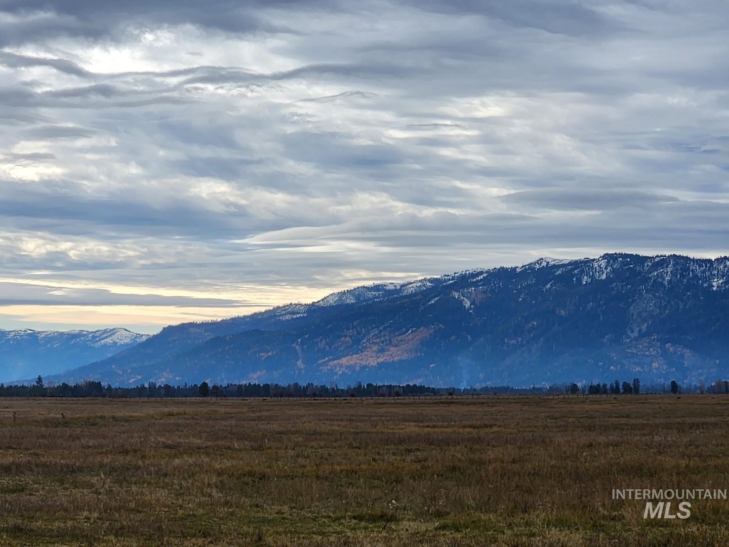 Mountain view with rural landscape
