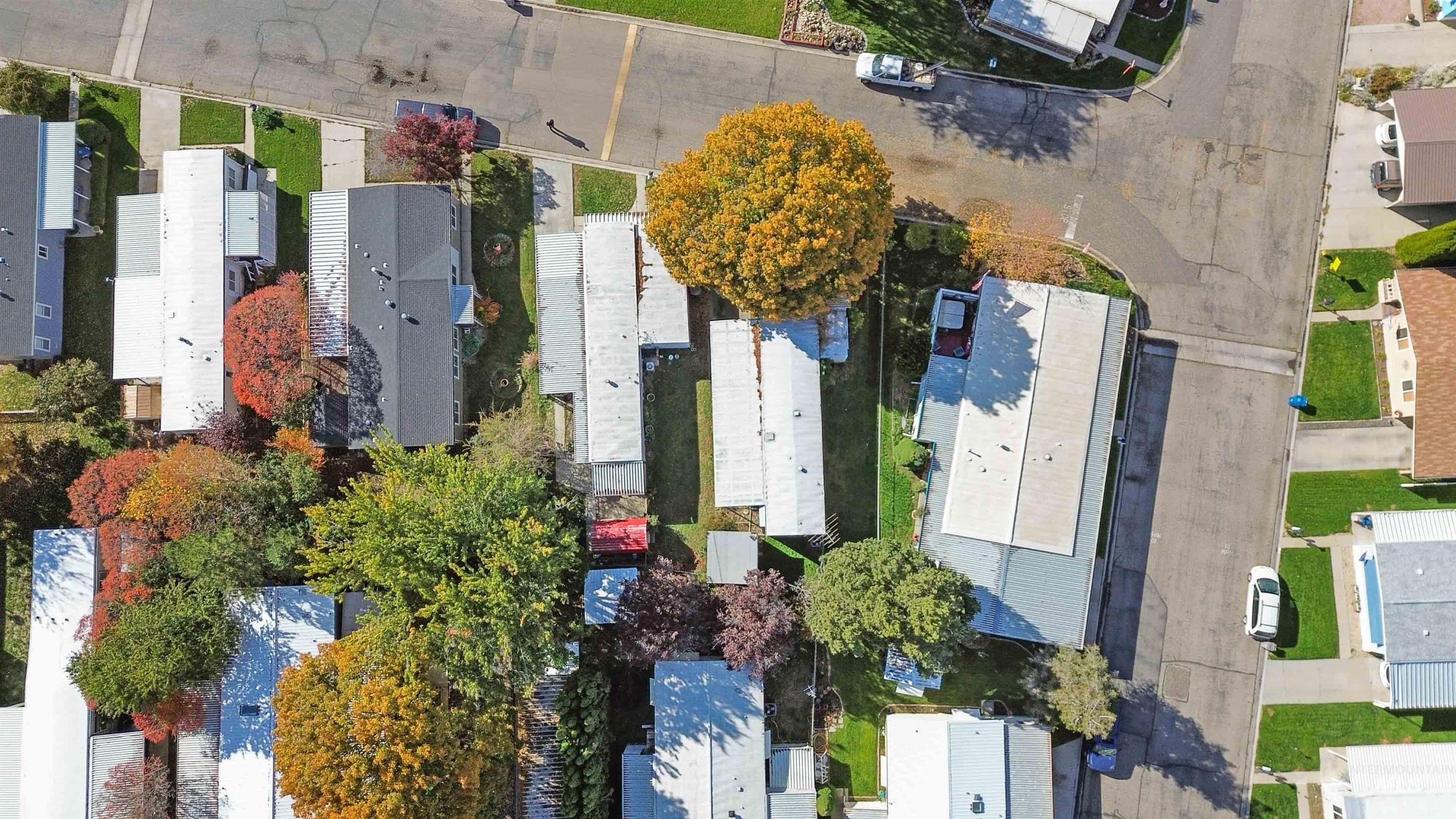 Aerial perspective of suburban area