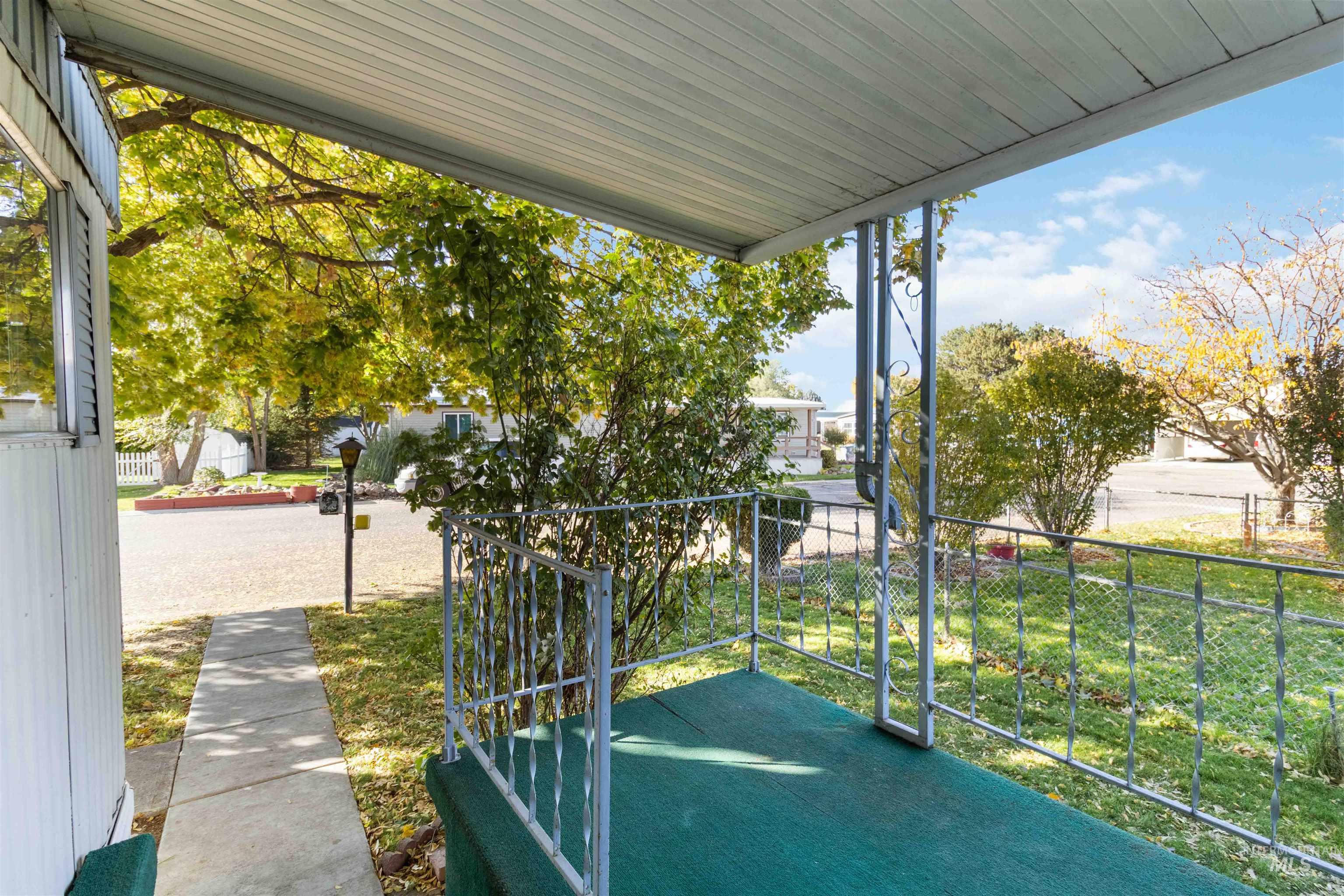 View of covered porch