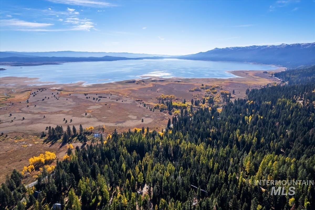 Mountain view with a large body of water