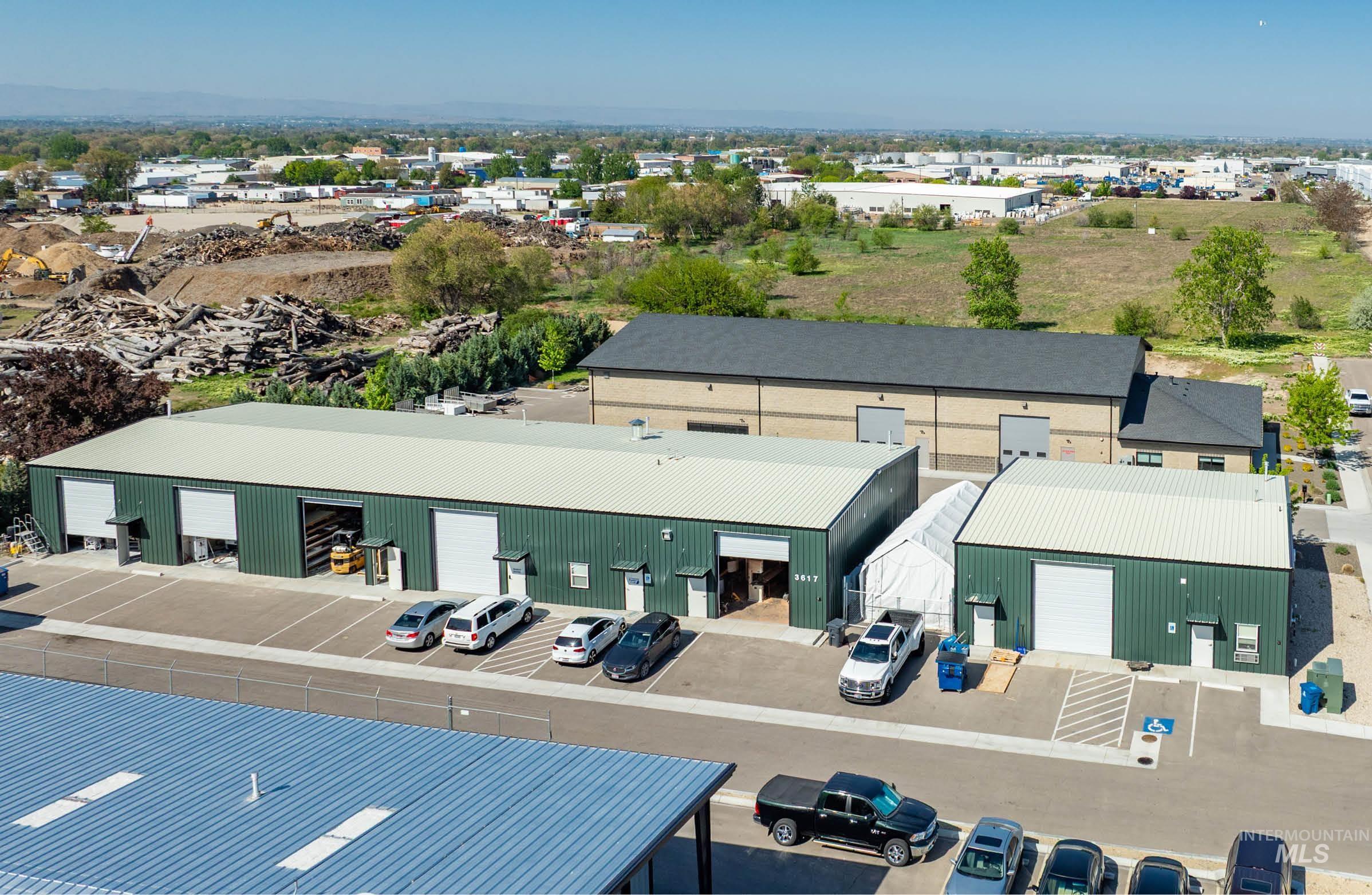 Drone / aerial view of an industrial area