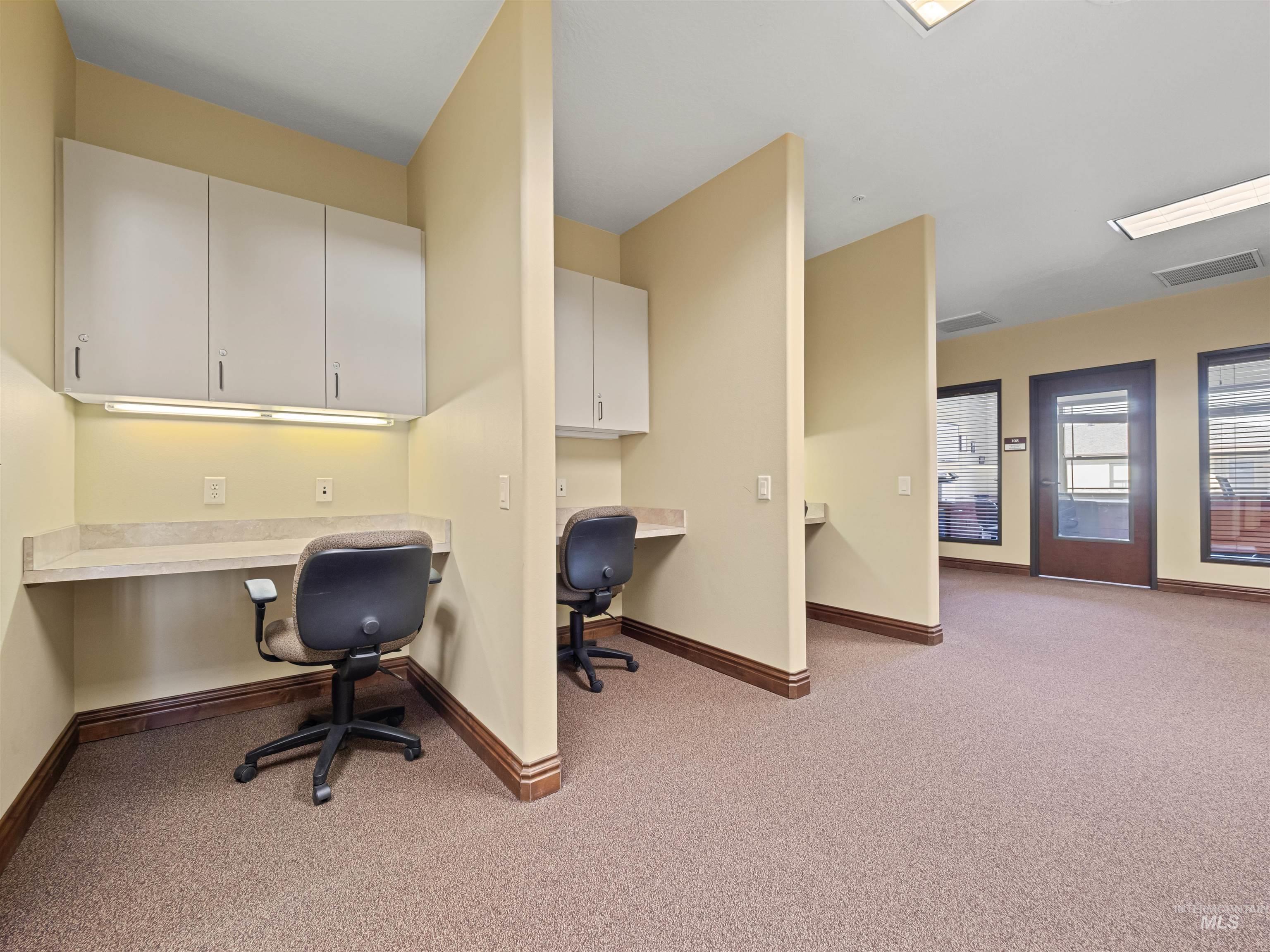 Office space with built in desk