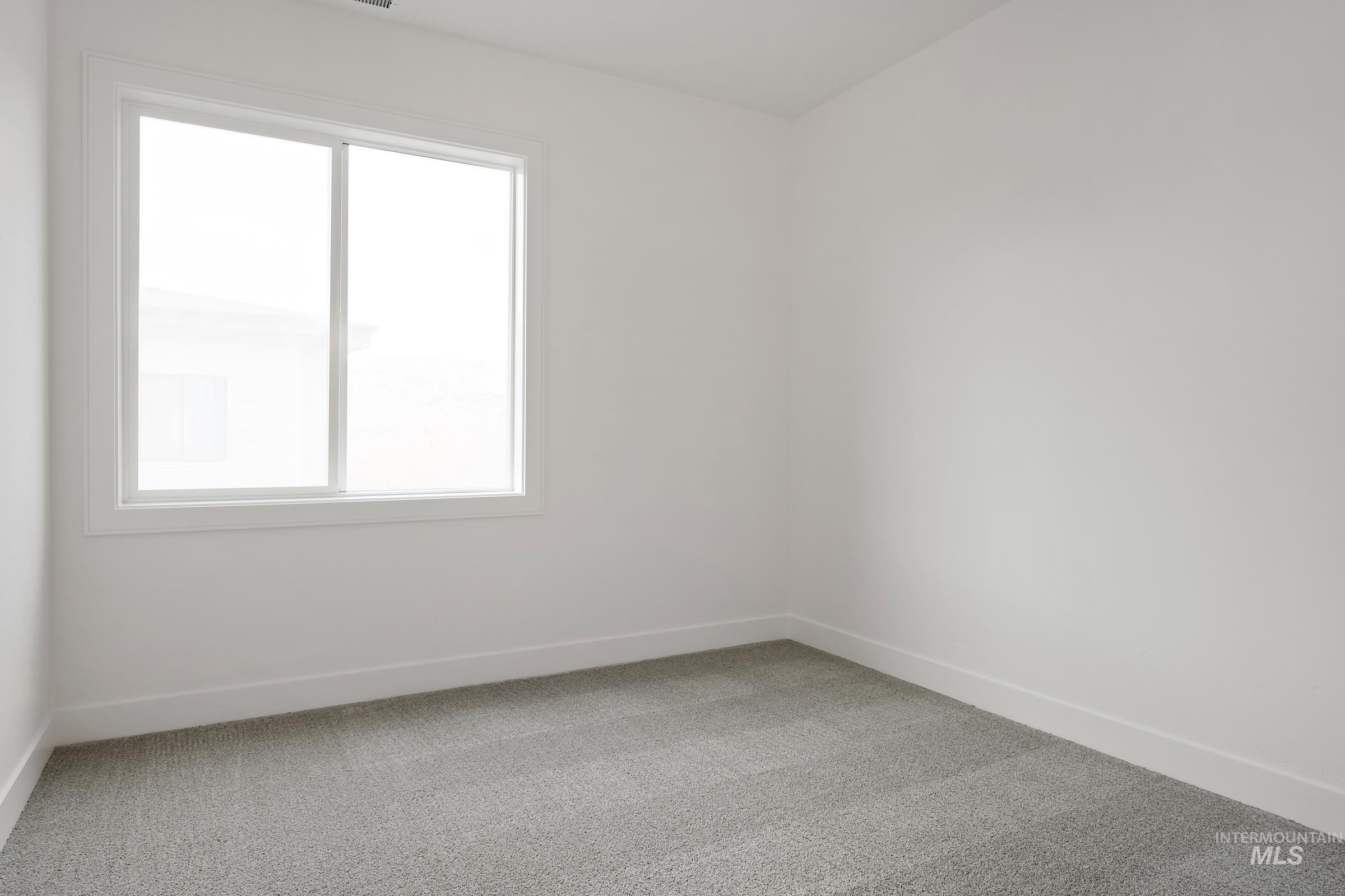 Carpeted empty room featuring healthy amount of natural light