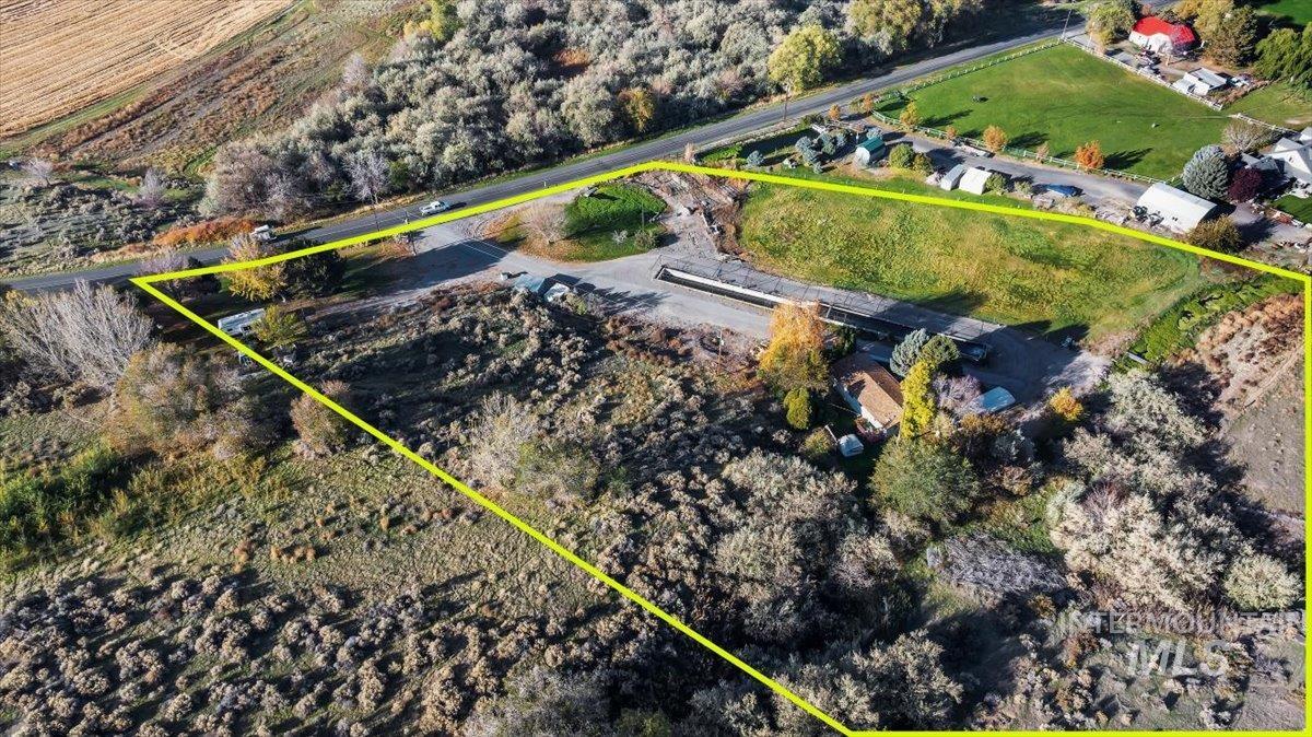 View of rural area with property parcel outlined