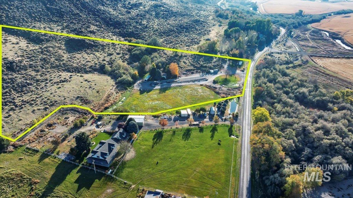 View of rural area with property parcel outlined