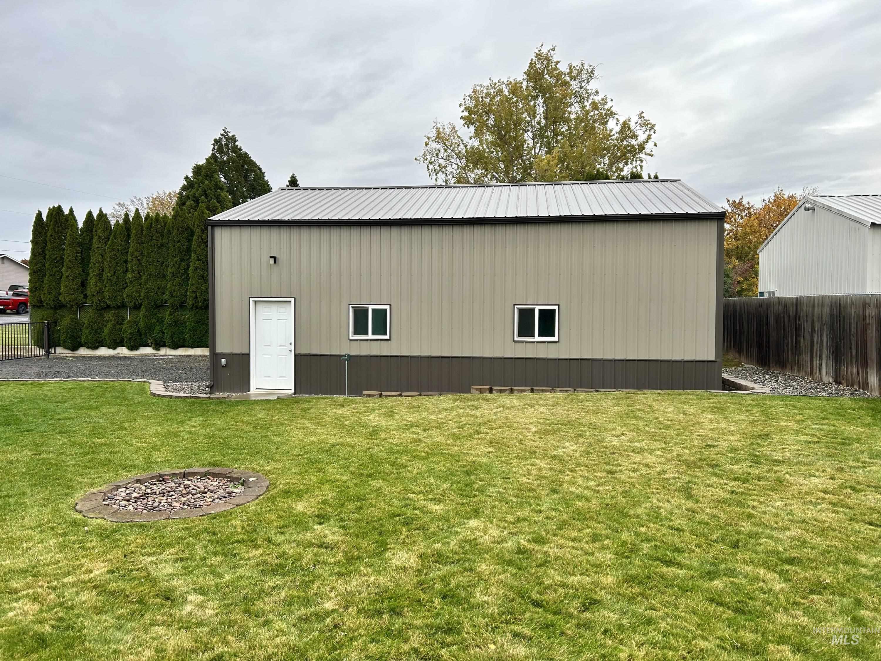 View of pole building