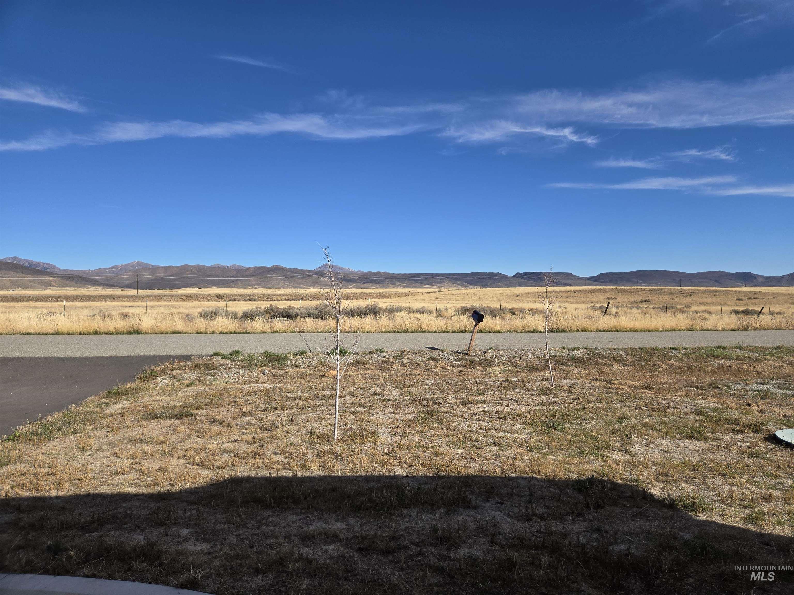 View of yard featuring a mountain view and a rural view