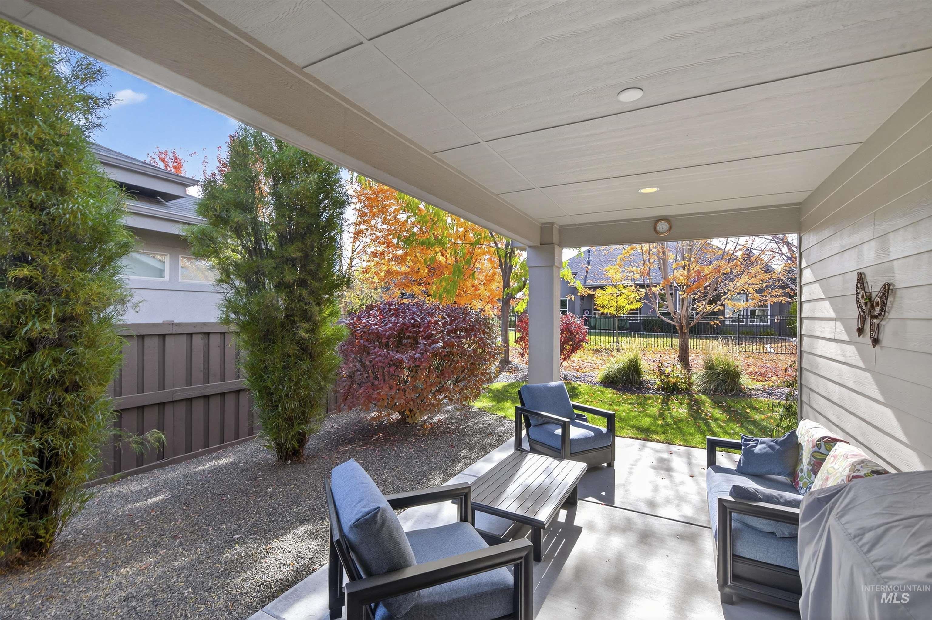 View of patio with outdoor lounge area