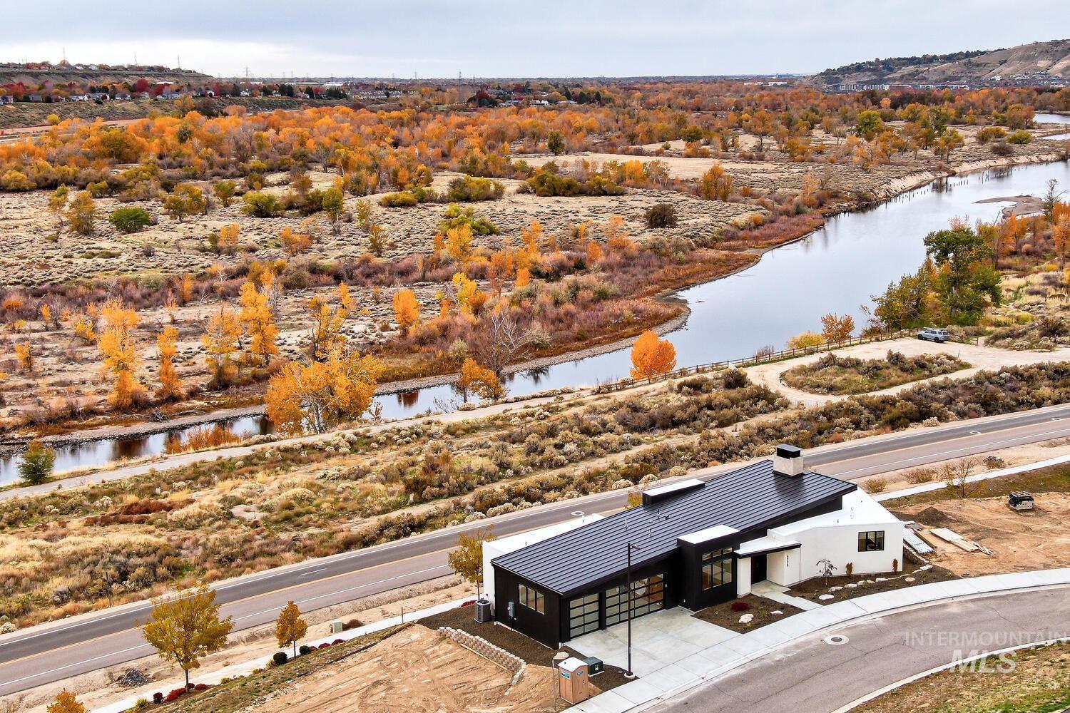 Bird's eye view of a large body of water
