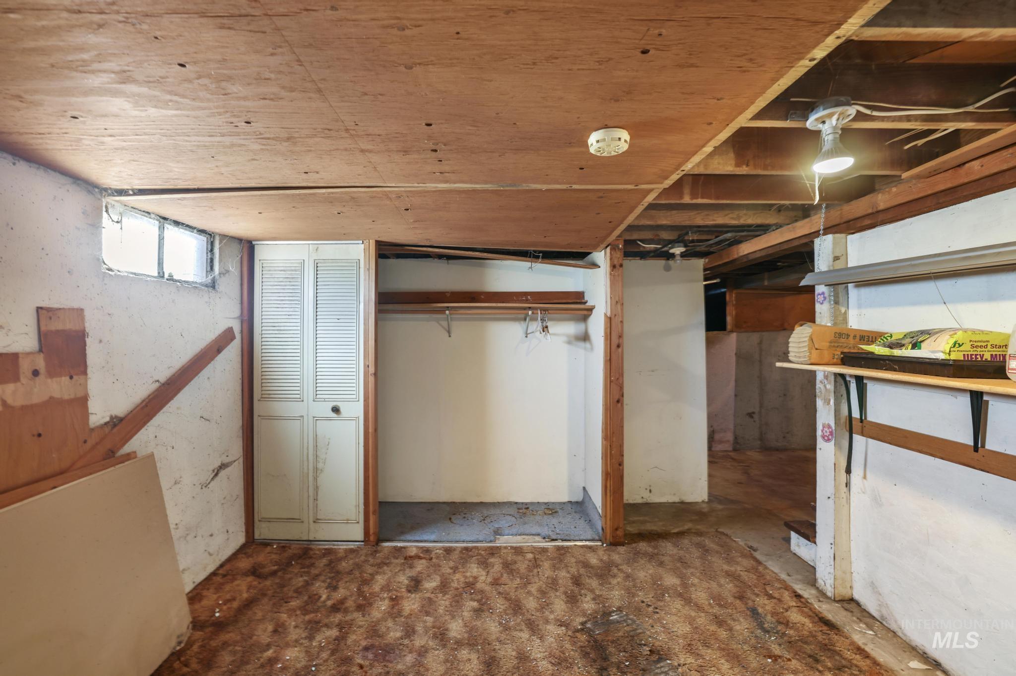 View of below grade area