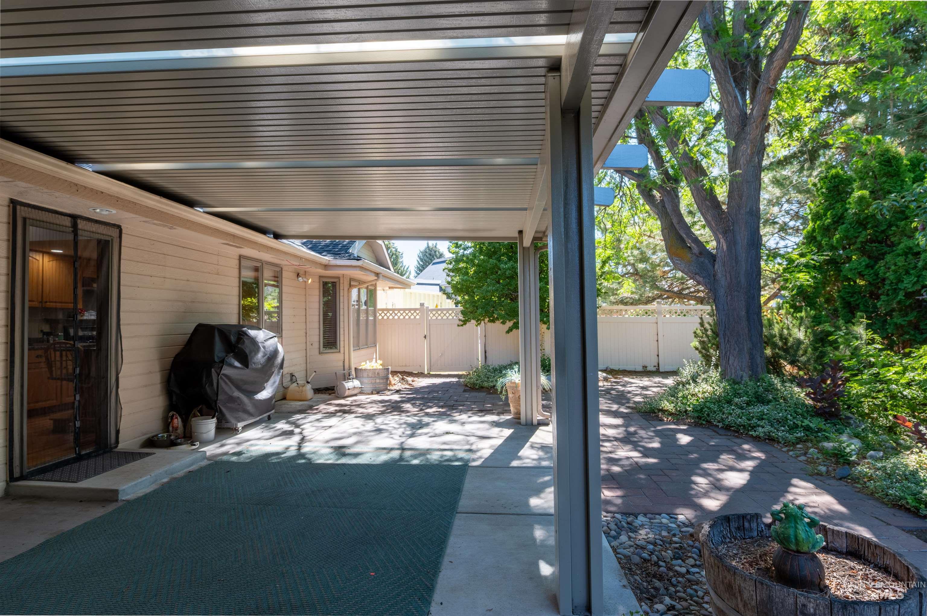 View of patio with grilling area