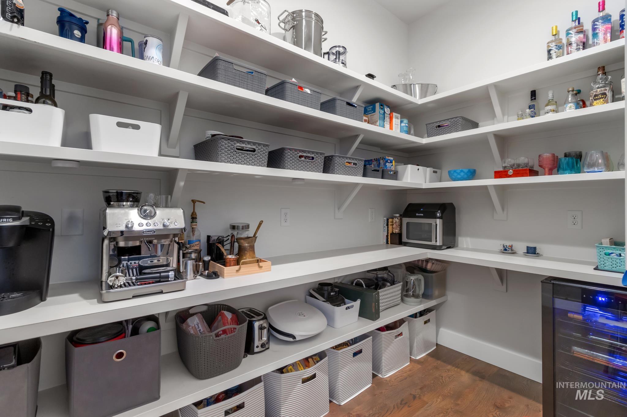 Pantry with beverage cooler