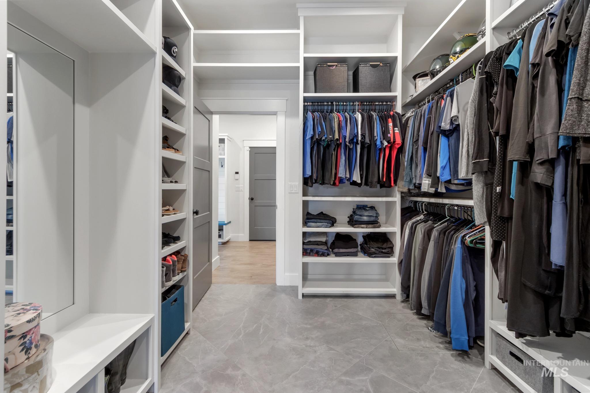 View of walk in closet