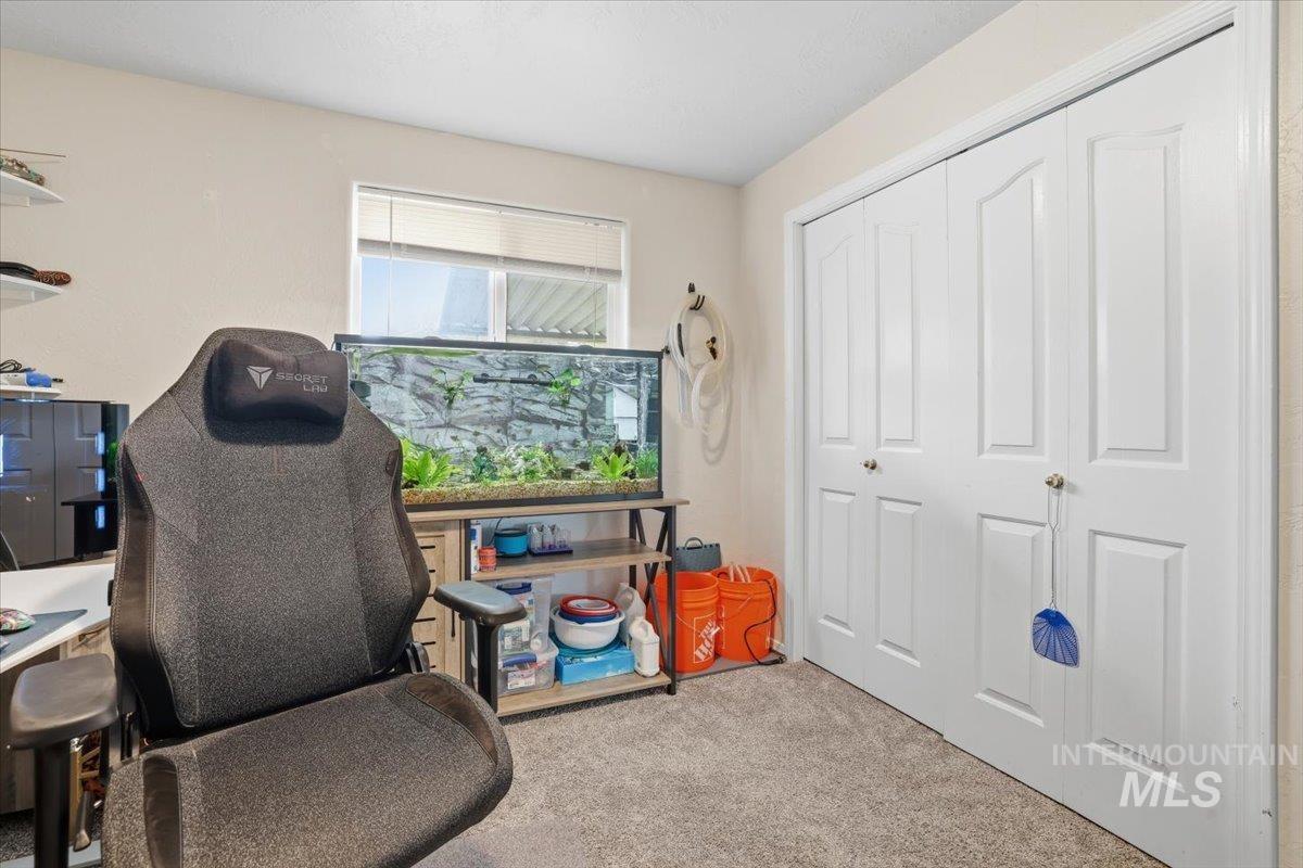 View of carpeted office space