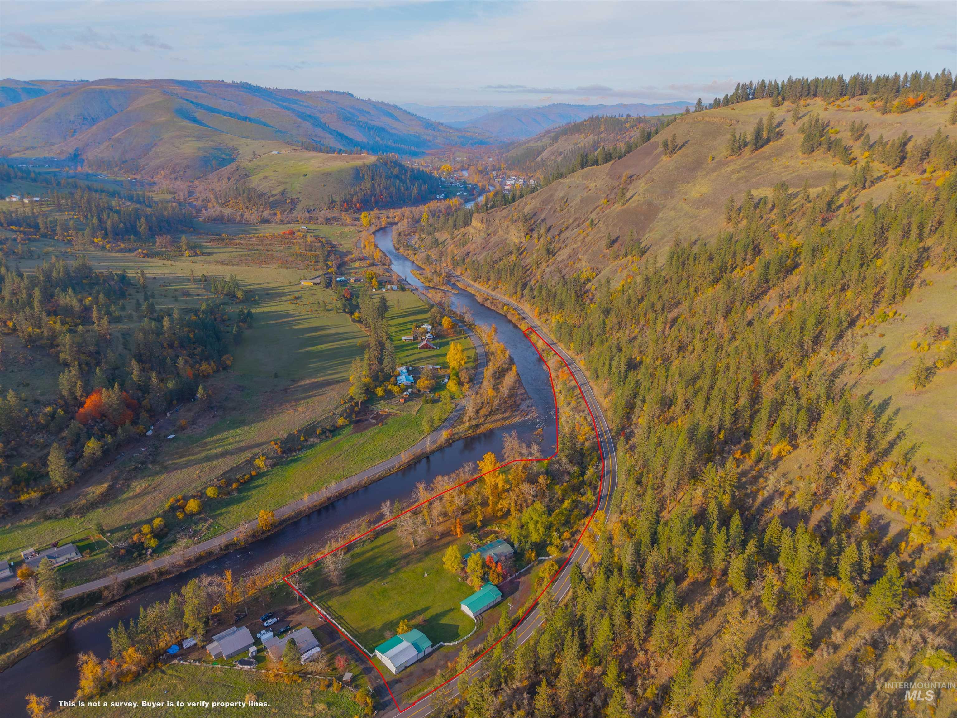 Drone / aerial view of a water and mountain view