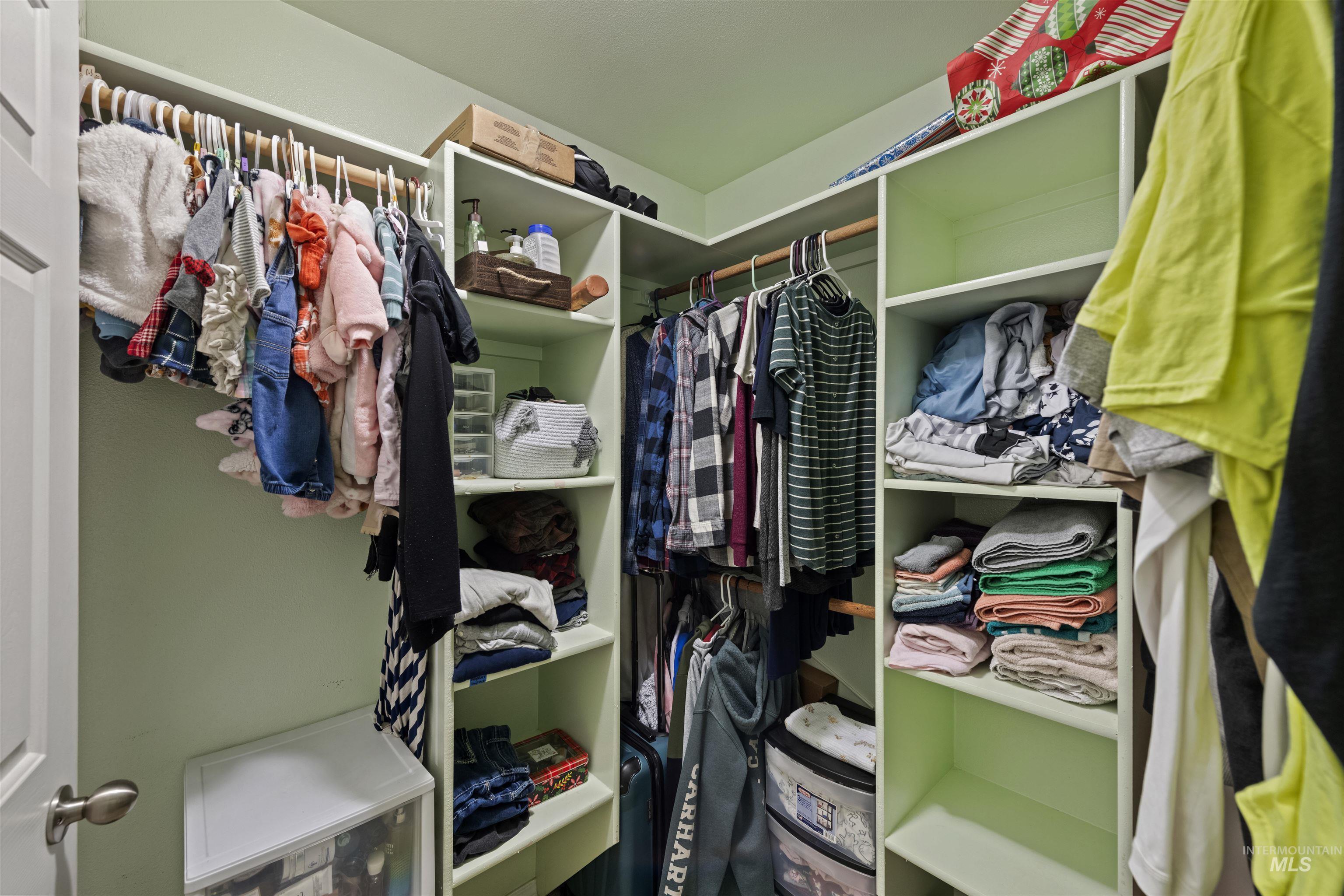 View of walk in closet