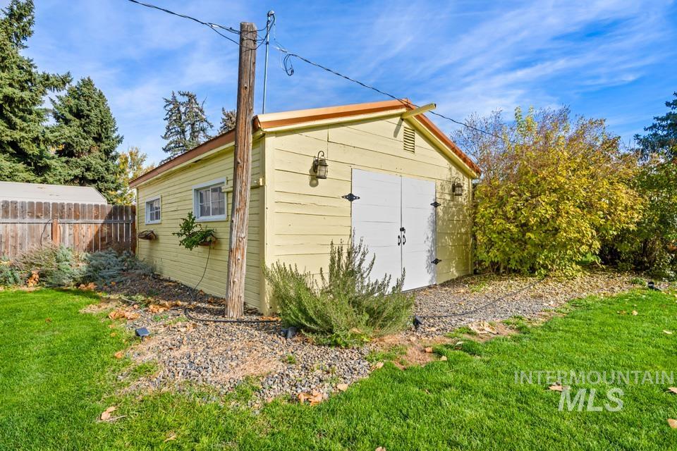 Garage with a storage unit