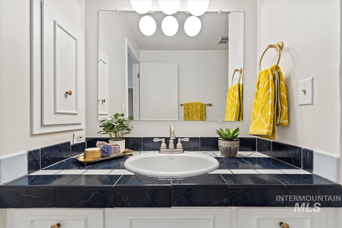 Bathroom featuring vanity