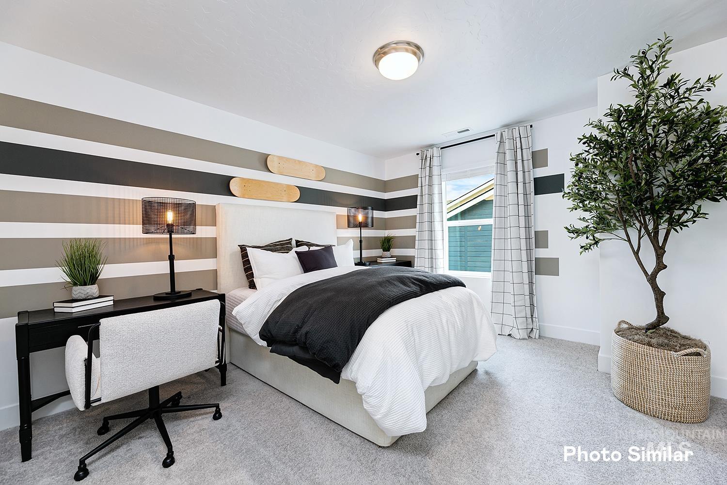 Bedroom with baseboards