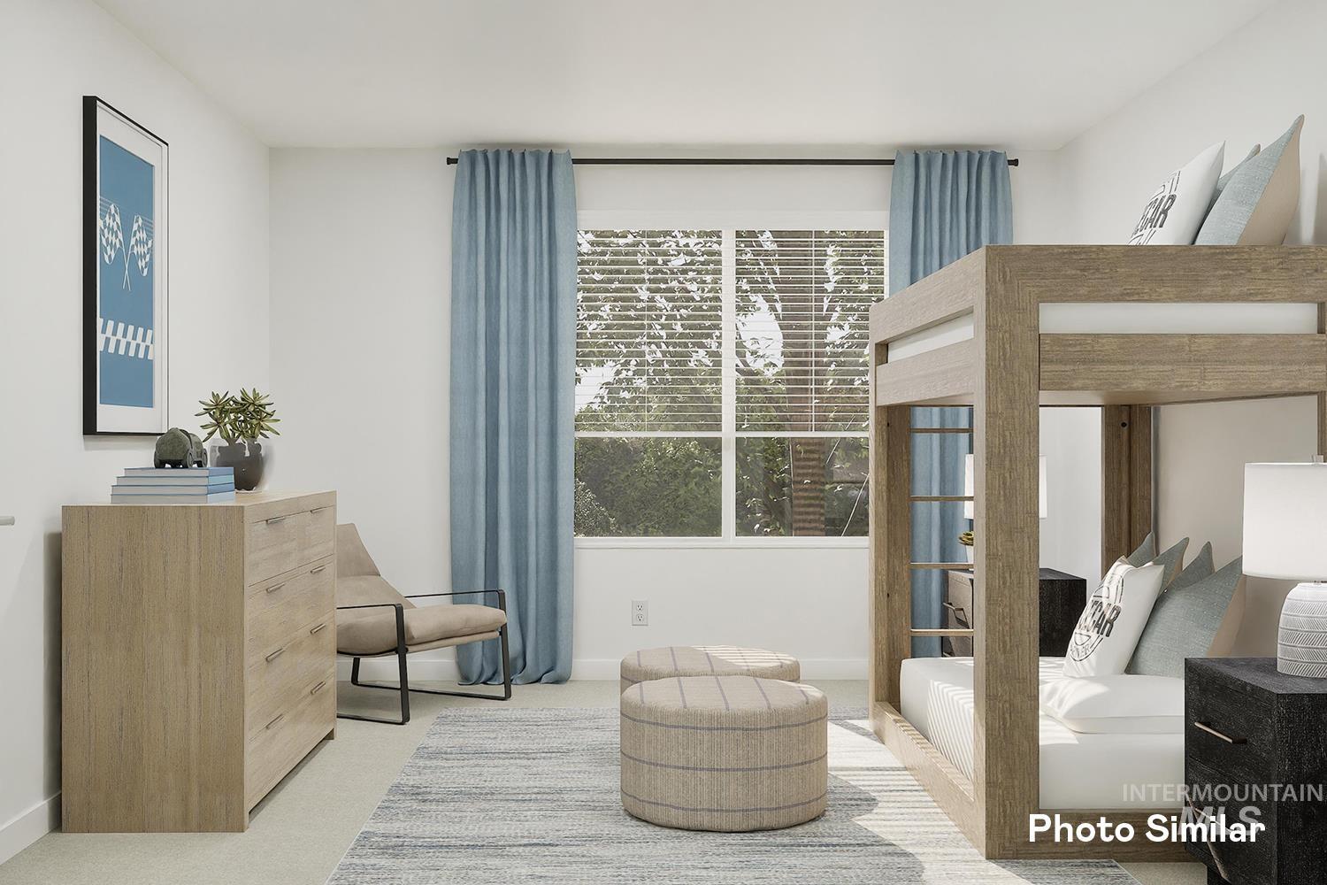 Sitting room with carpet flooring and baseboards