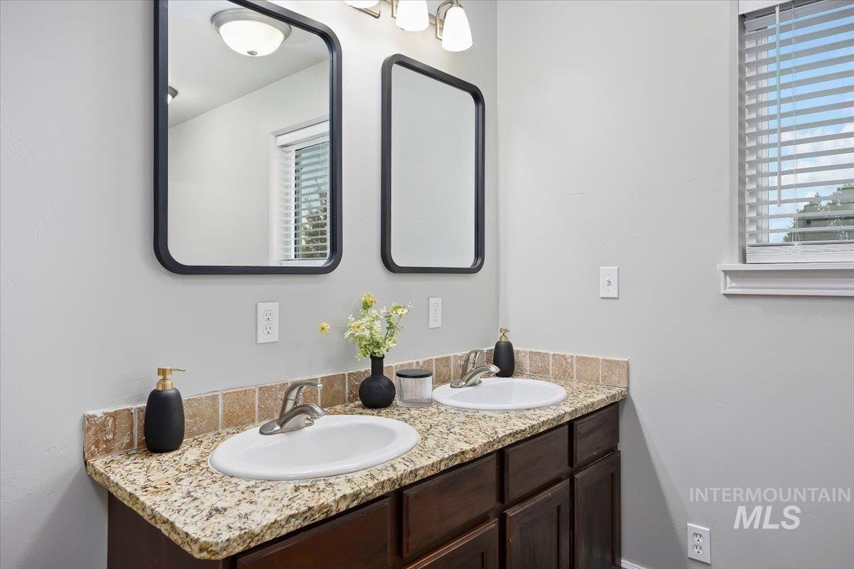 Bathroom with double vanity