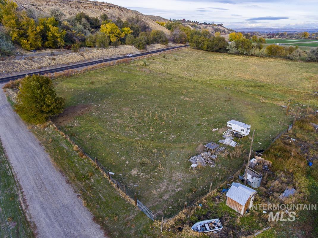 Aerial view of sparsely populated area