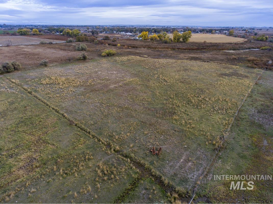 Aerial view of sparsely populated area