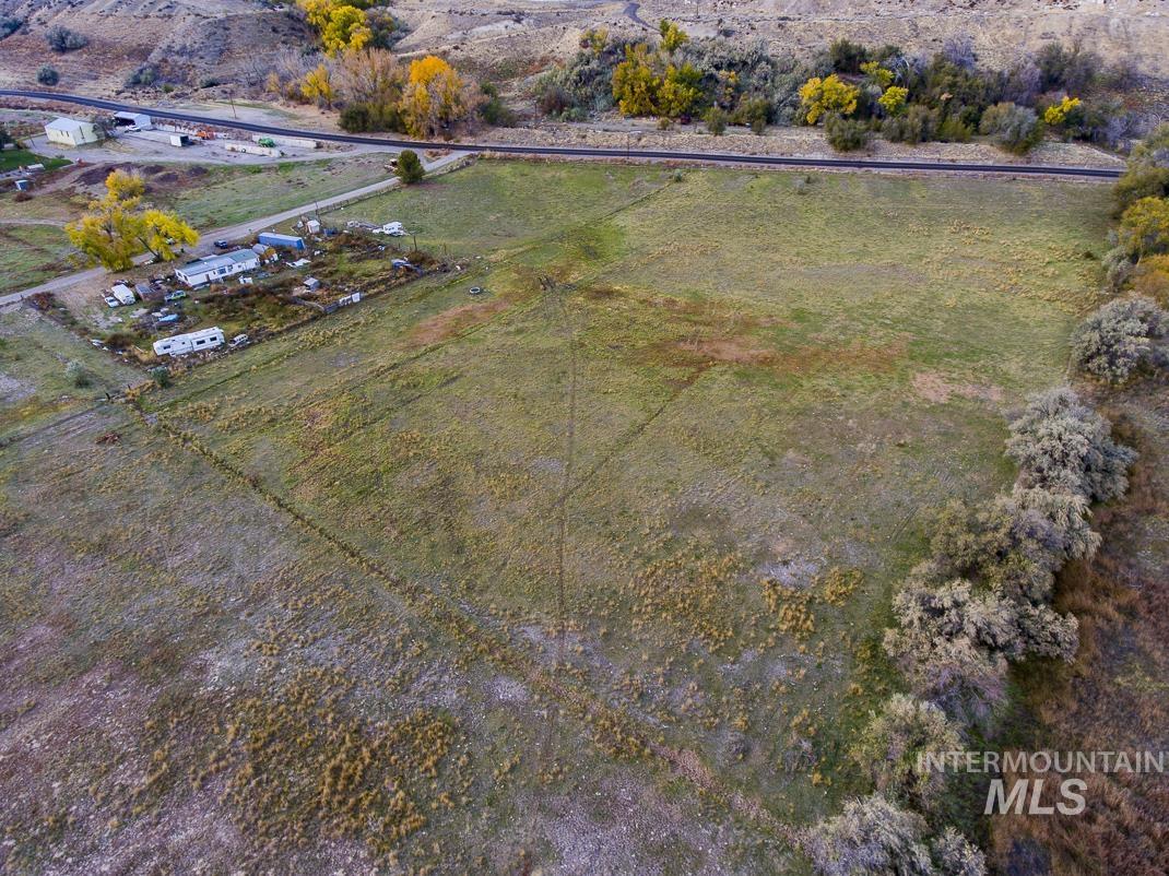 Aerial view of property's location with rural landscape