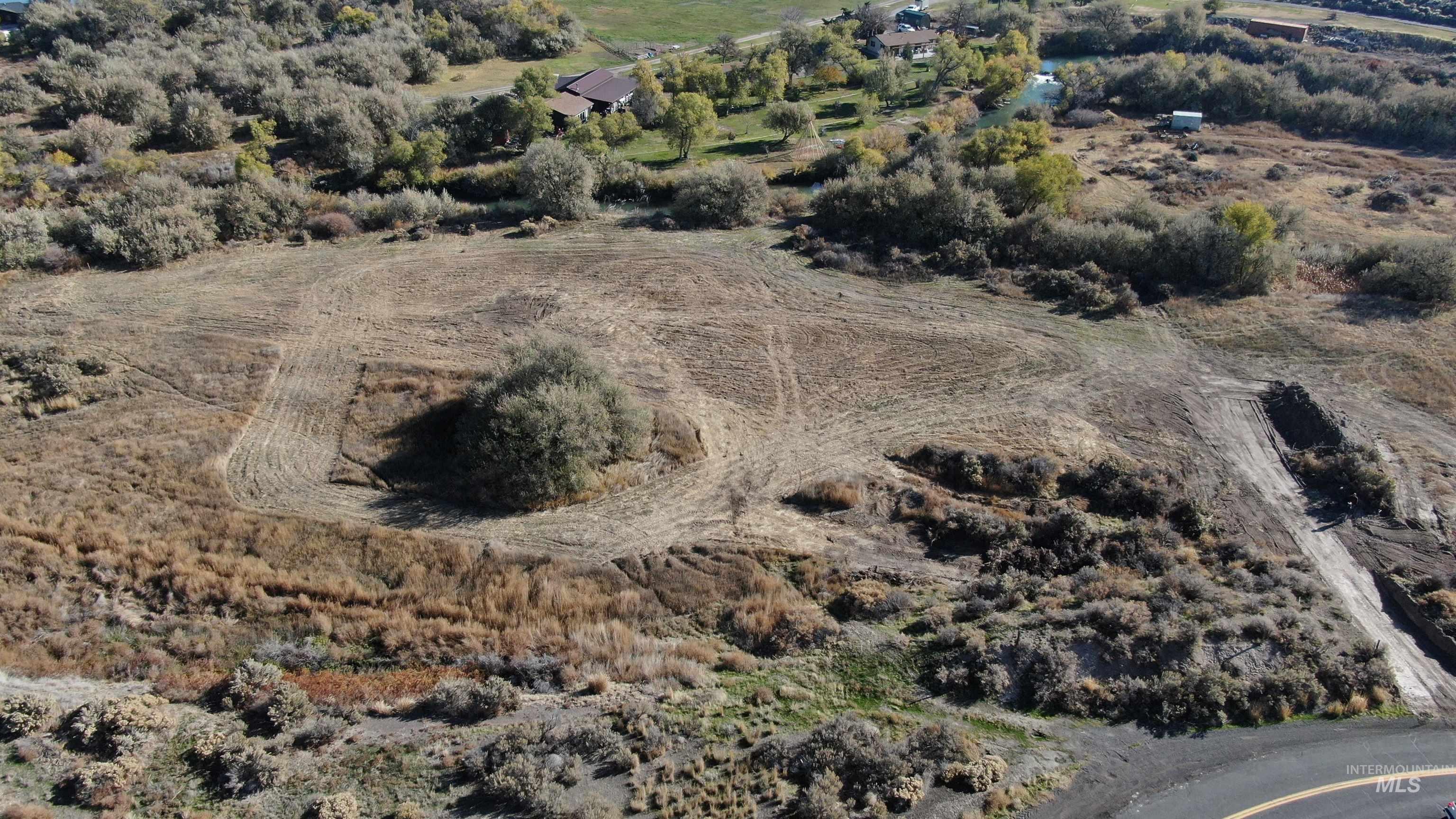 Aerial overview of property's location featuring rural landscape