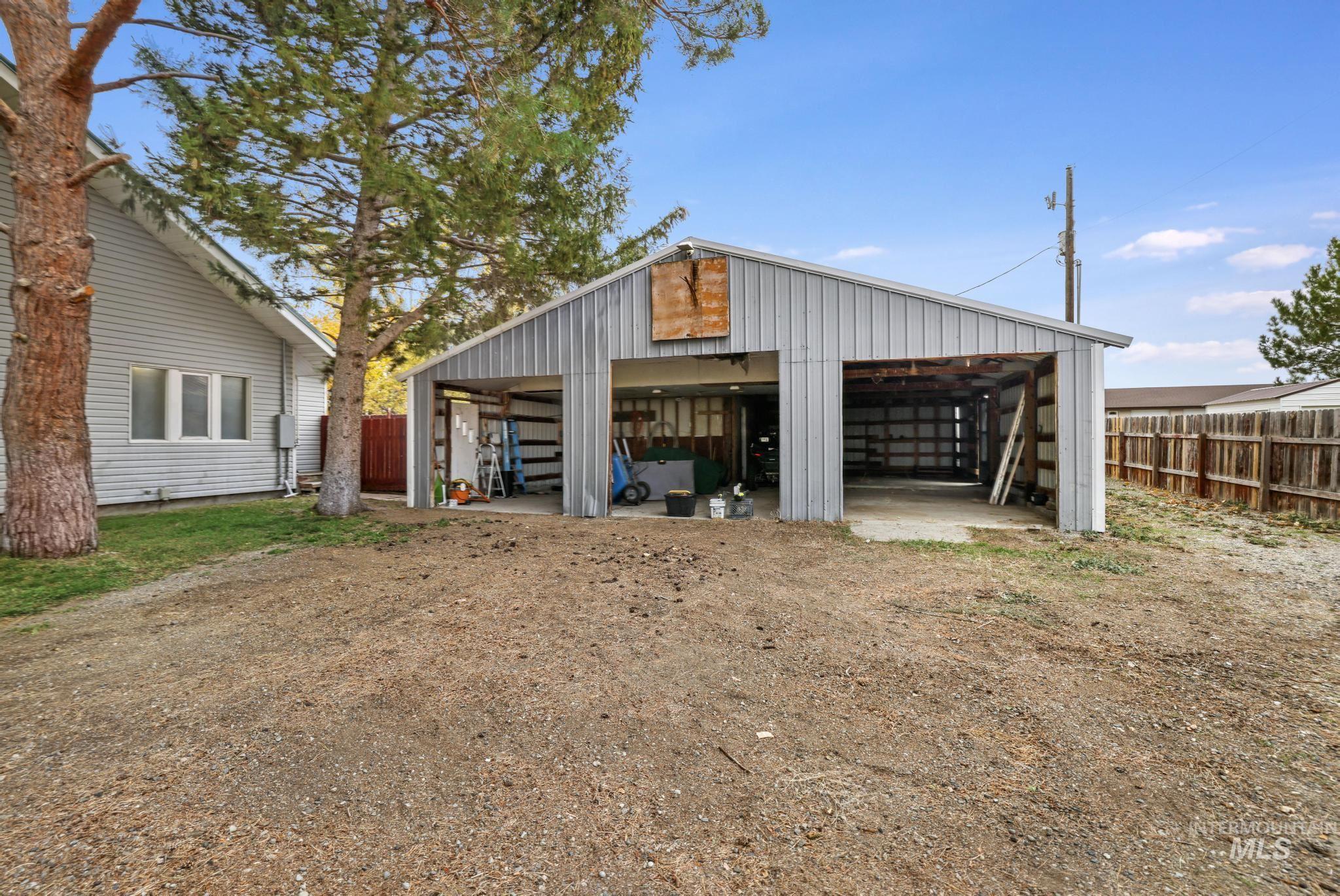 View of pole building